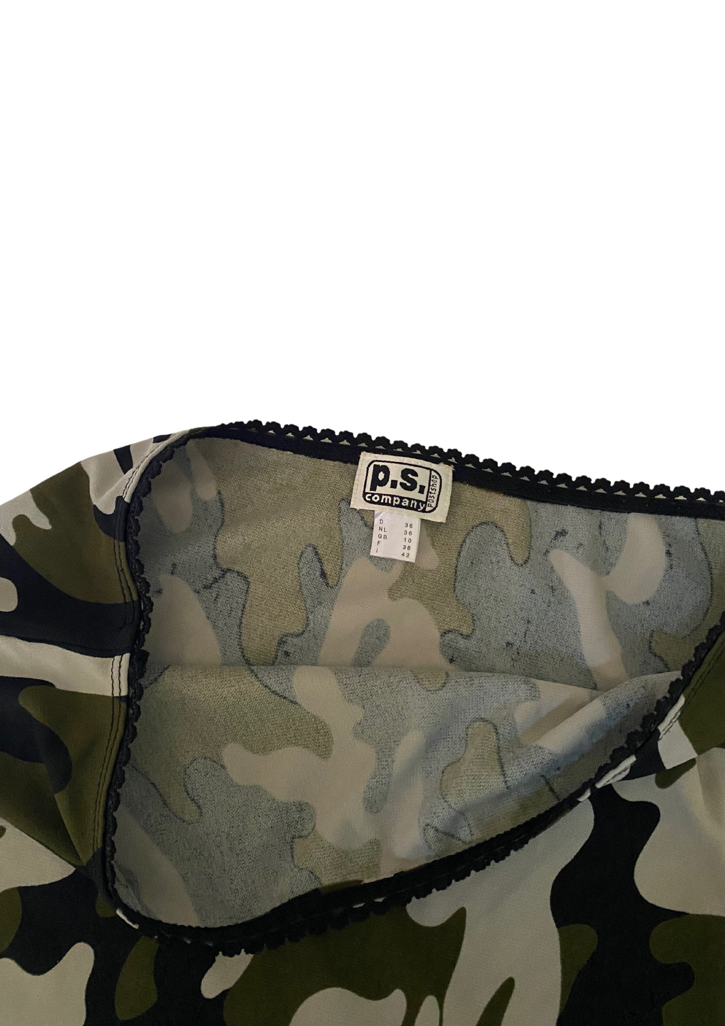 Vintage Camo Midi Skirt | Size 36