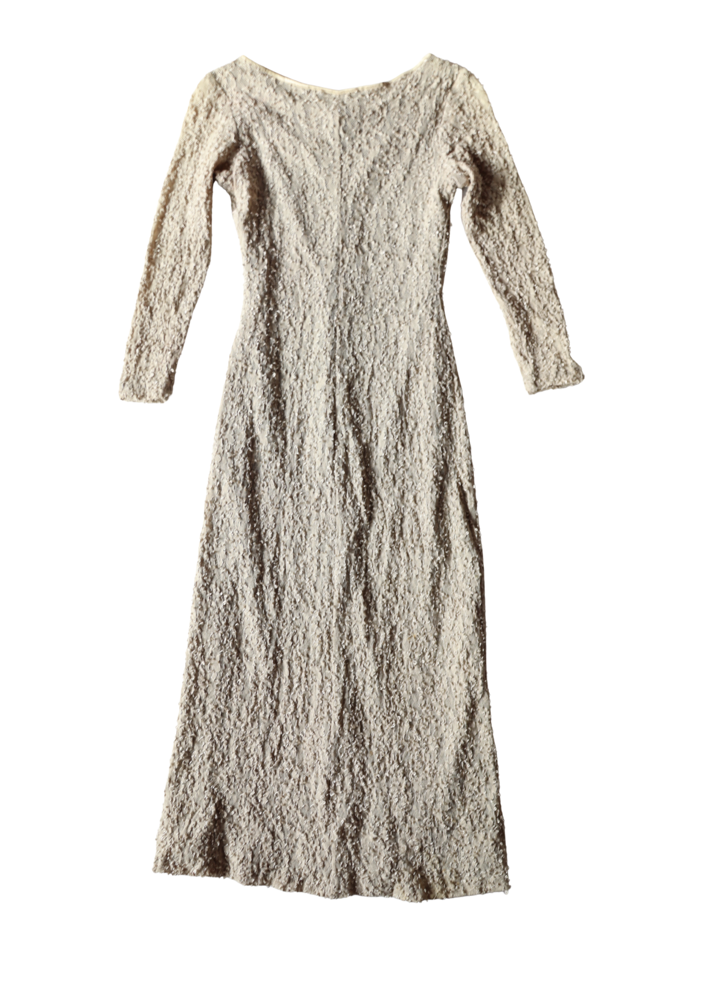 Textured Vintage Midi Dress