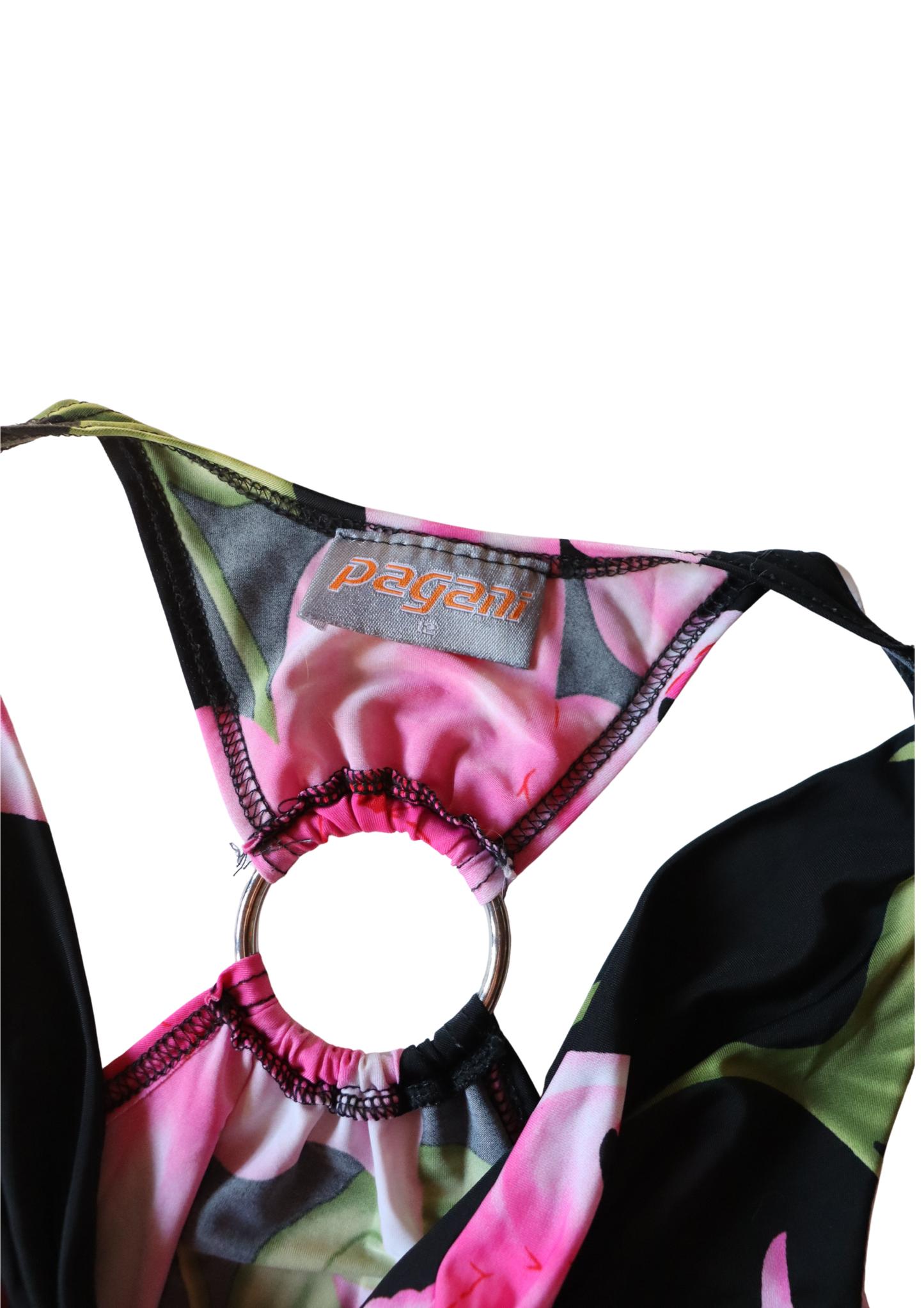 Pink and Black Floral Pagani Top┃Size 12