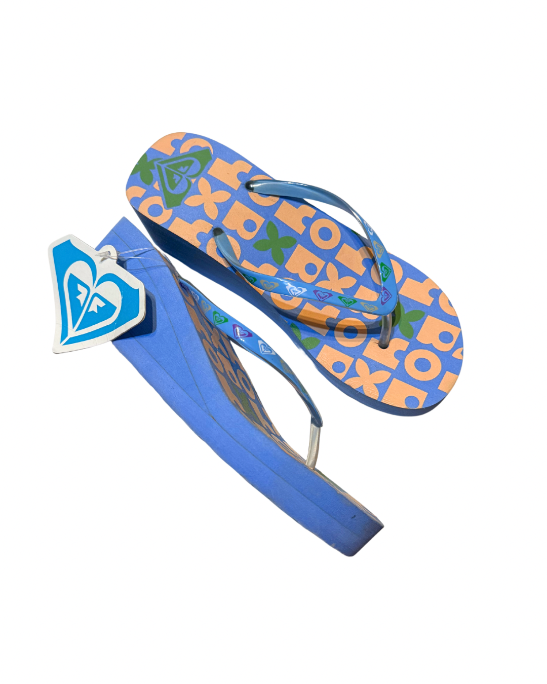 Blue Roxy Platform Jandals | Size US 8