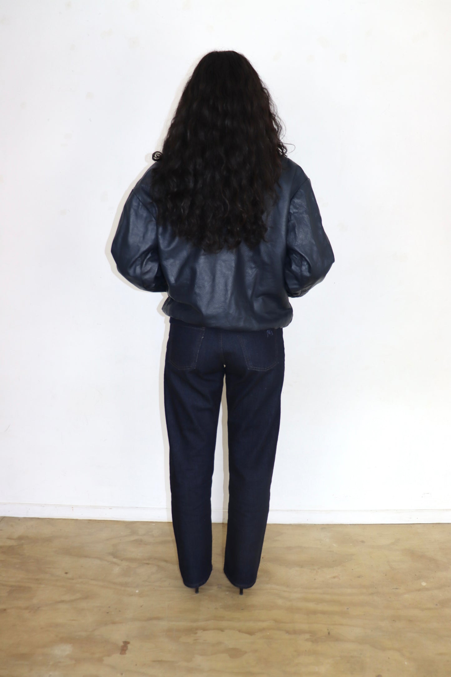 Vintage Leather Bomber Jacket