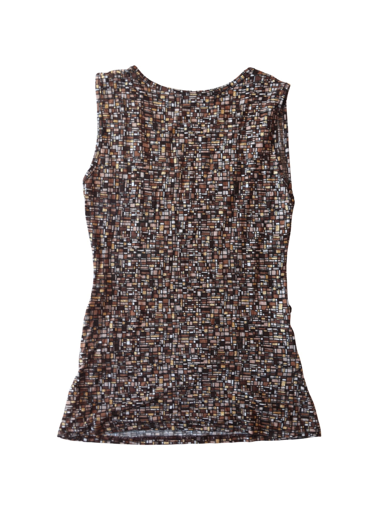 Y2K Patterned Tank Top with Belt┃Size 4
