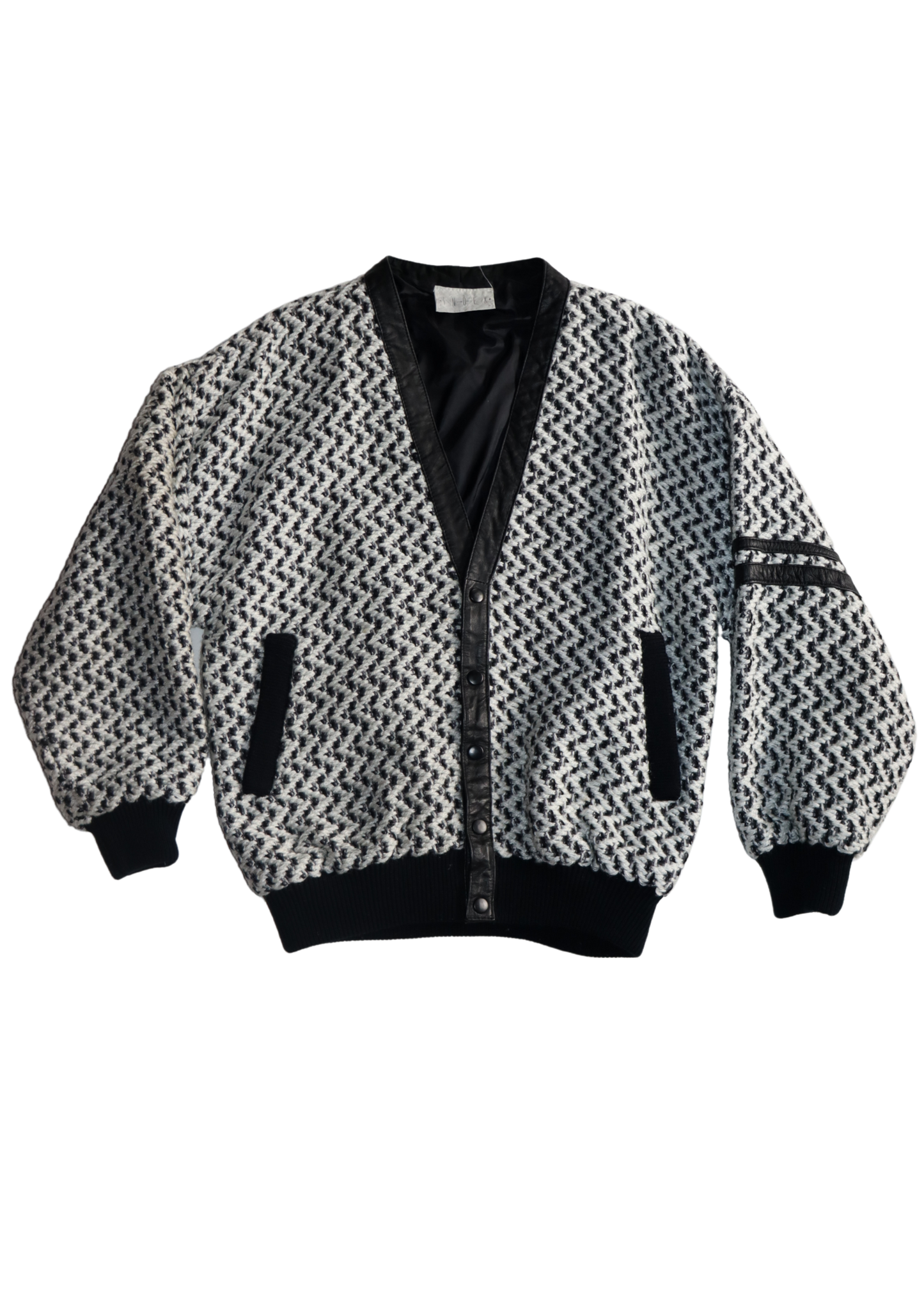 Vintage Black and White Bomber┃Size M