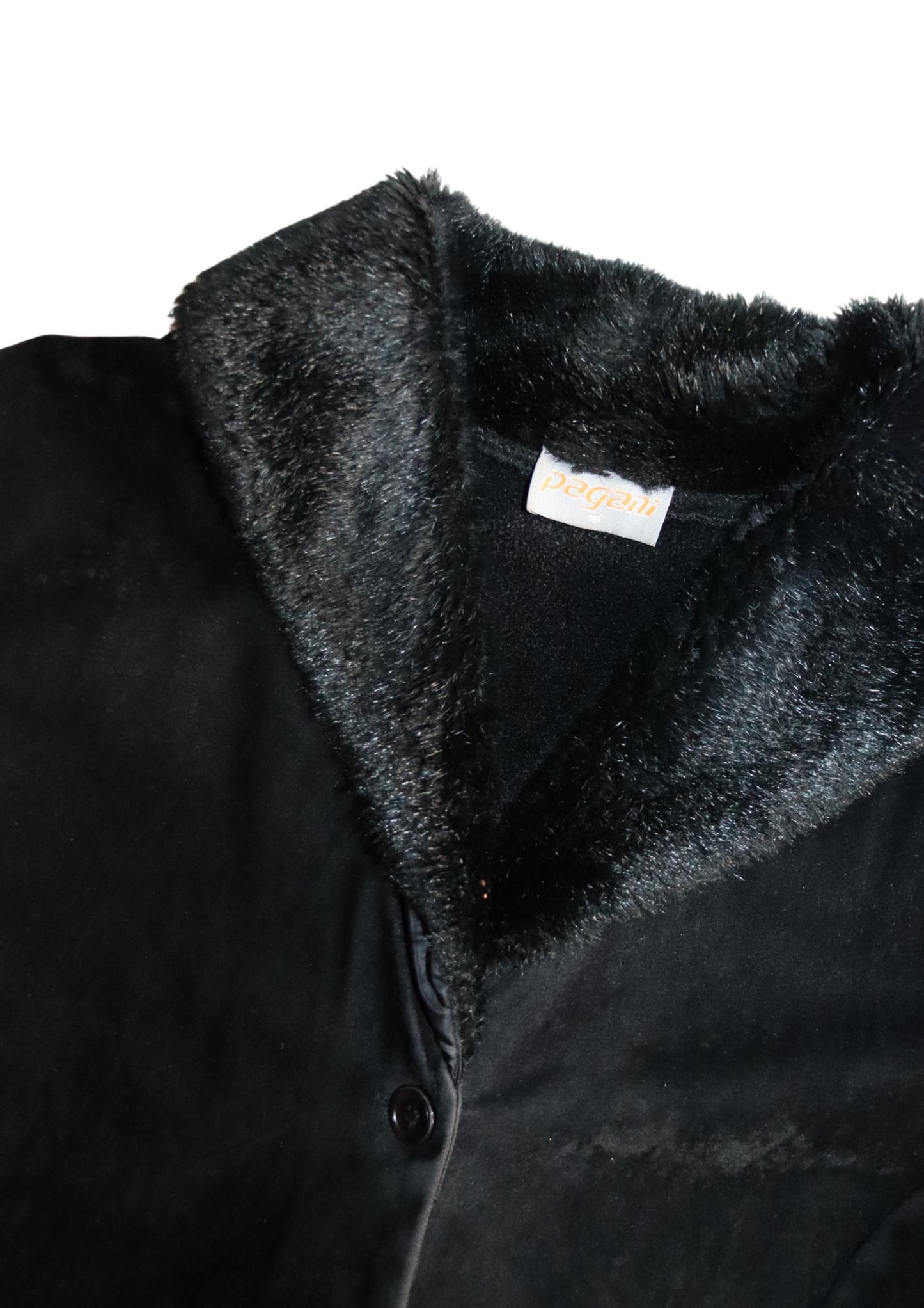 Black Pagani Faux Fur Trim Jacket┃Size 16