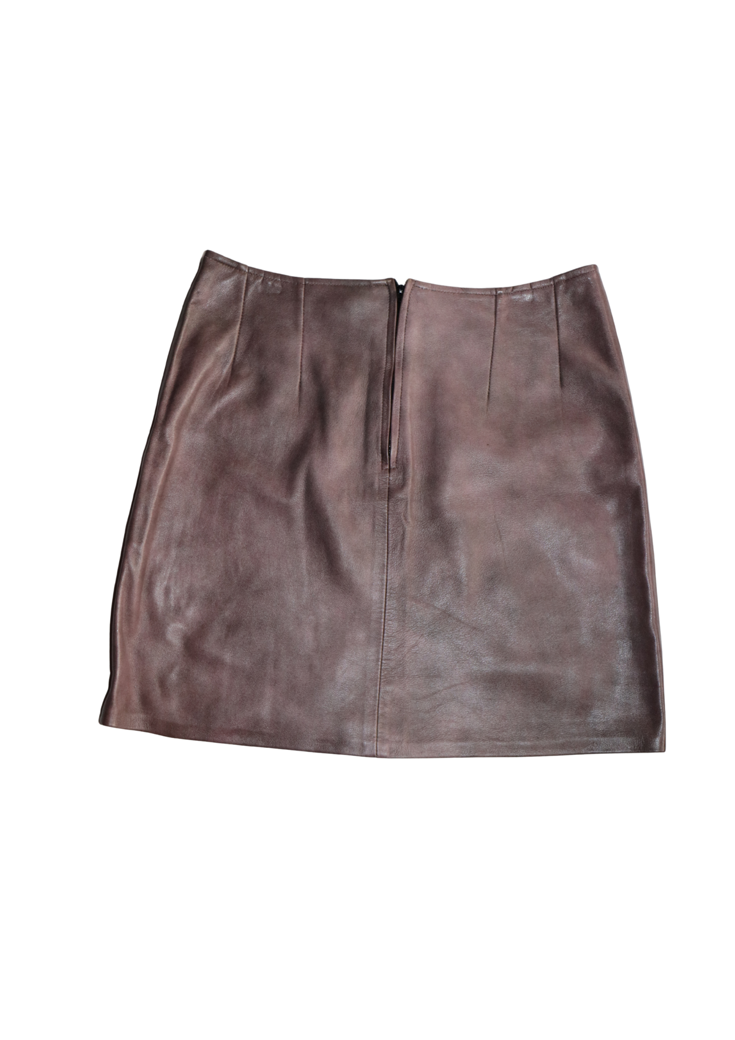 Pink Leather Mini Skirt
