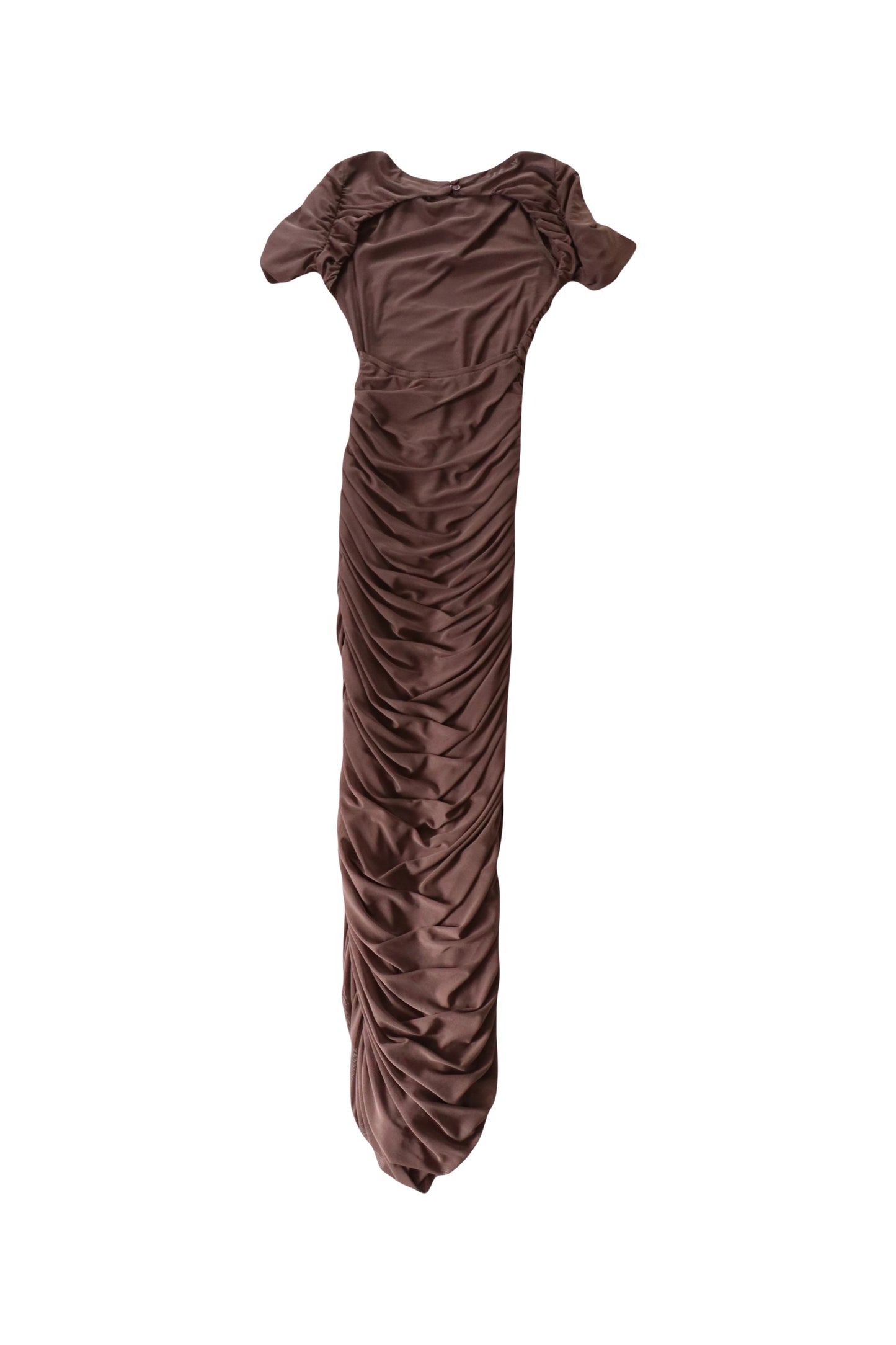 Maxi Brown “Bounce Mesh Dress”