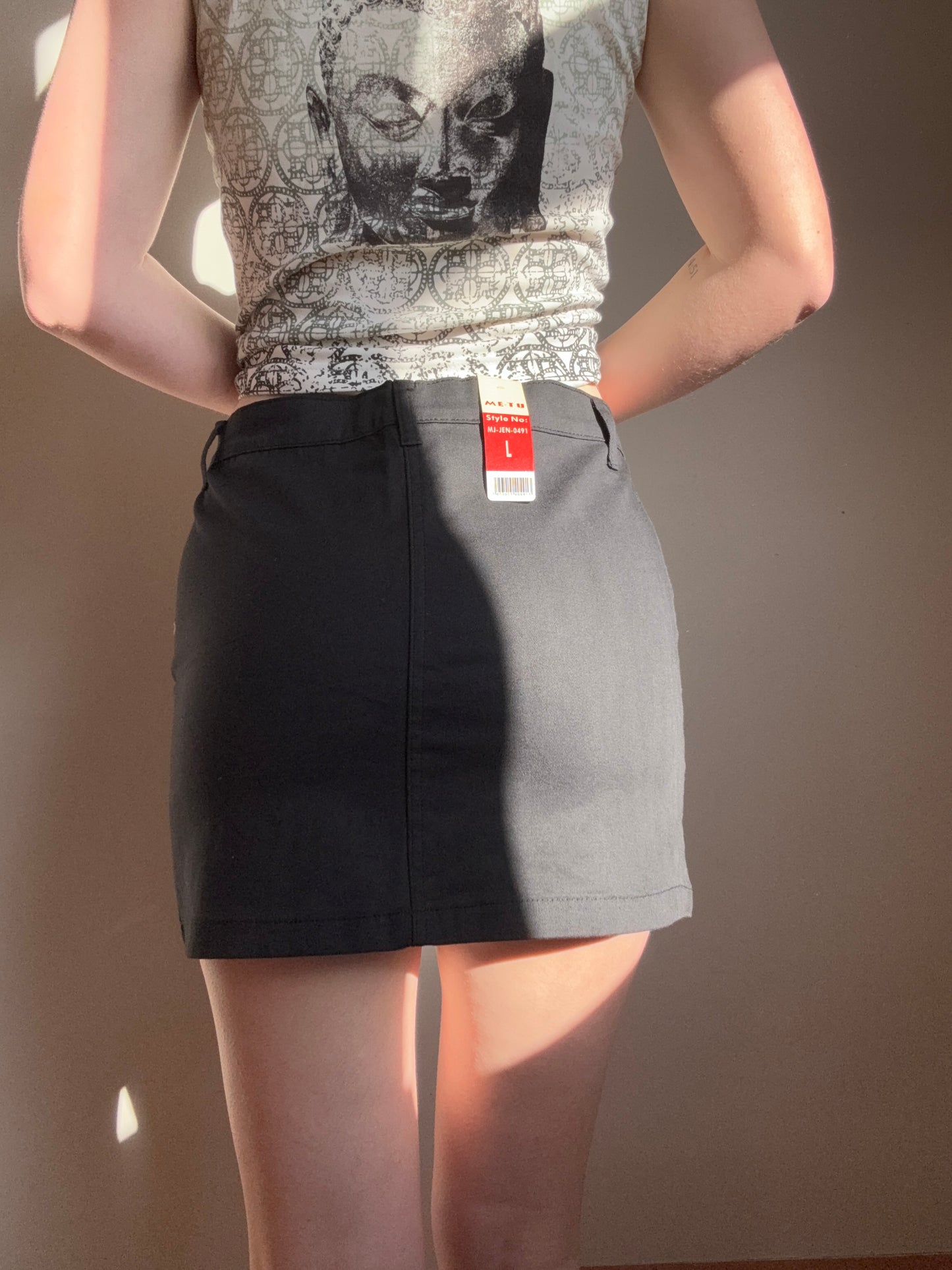 Black Vintage Mini Skirt