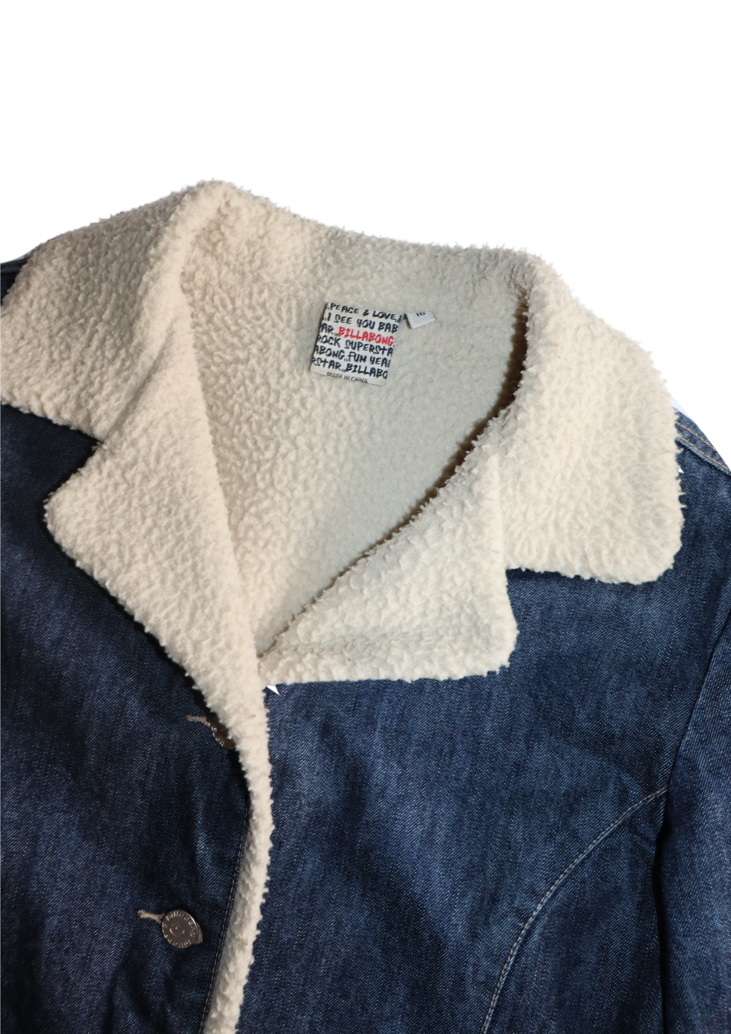 Denim Billabong Fleece Lined Jacket┃Size 10