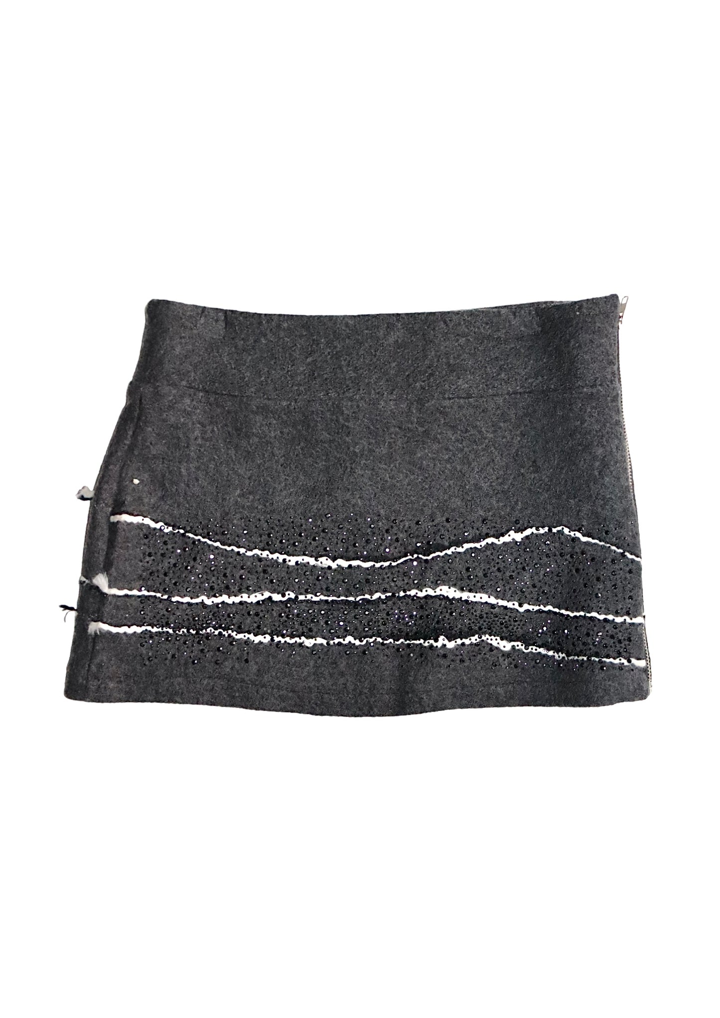 Felt Mini Skirt ┃Size M