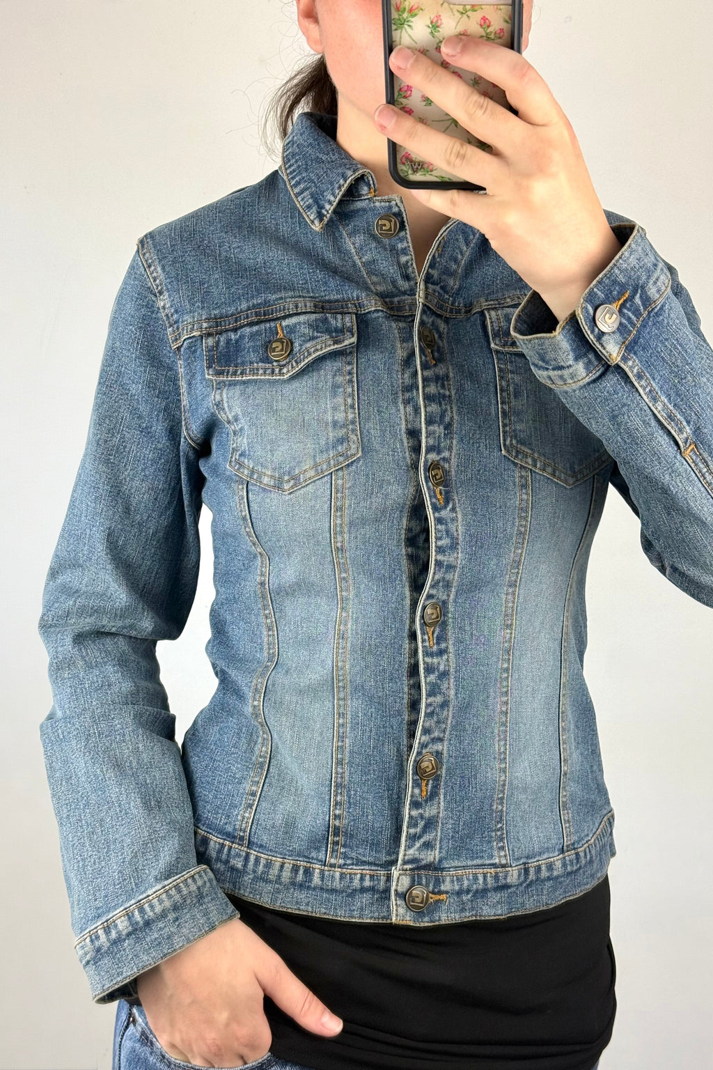 Vintage Fitted Denim Jacket┃Size 10
