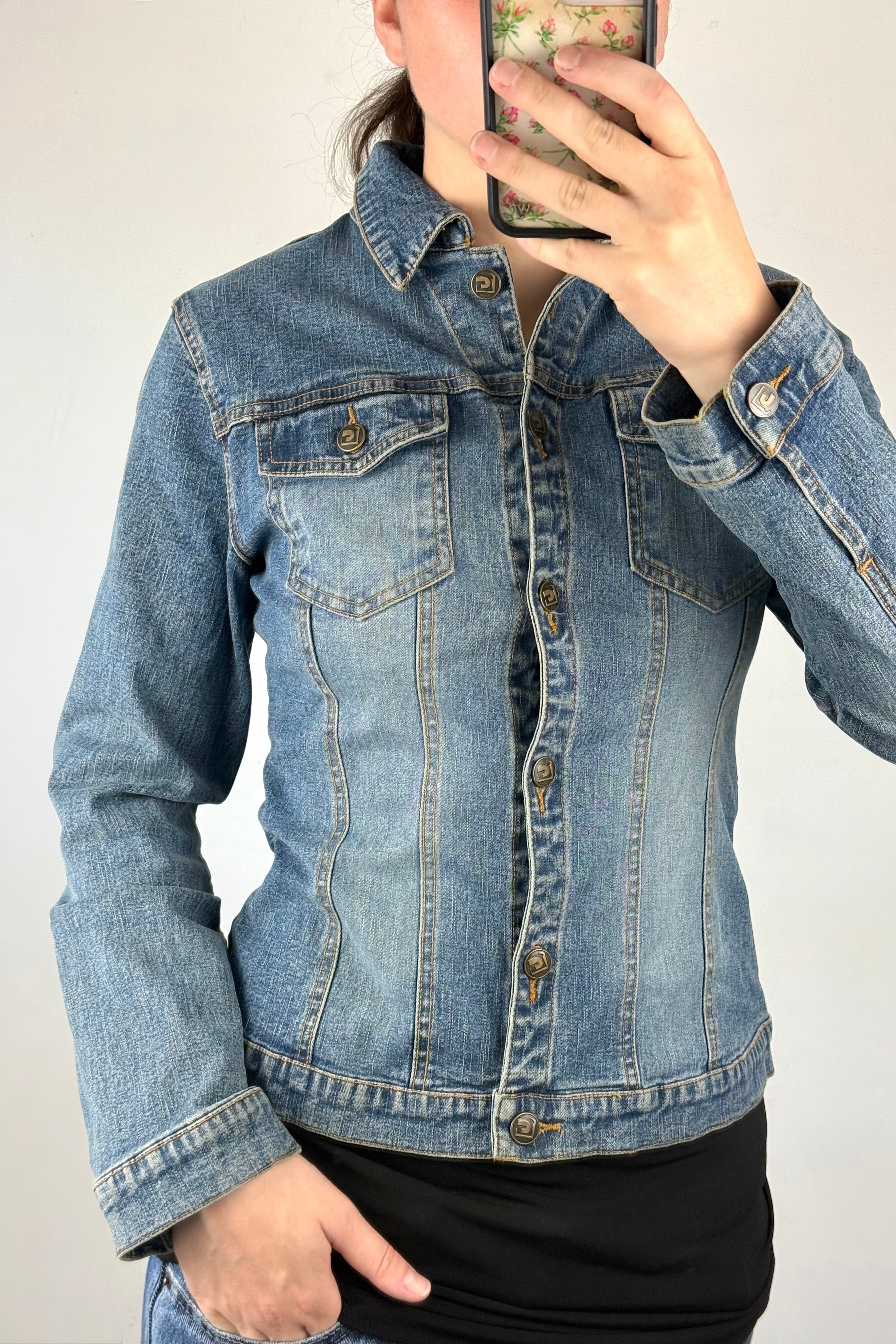 Vintage Fitted Denim Jacket┃Size 10