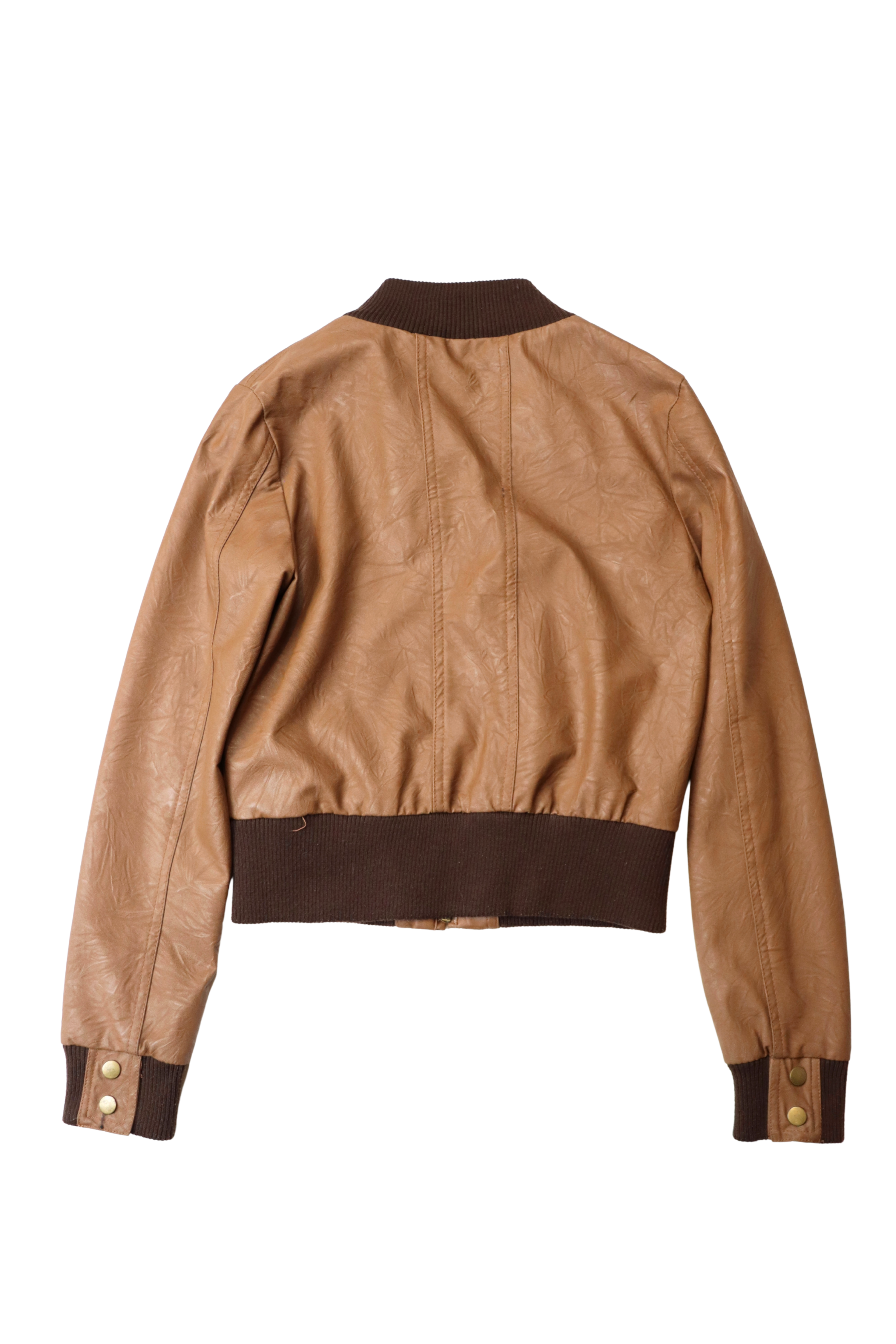 Vintage Brown Fitted Leather Jacket┃Size 10
