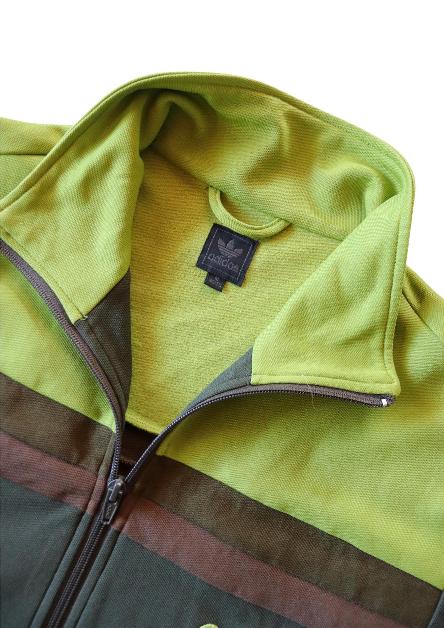 Vintage Green and Brown Adidas Zip-up┃Size M