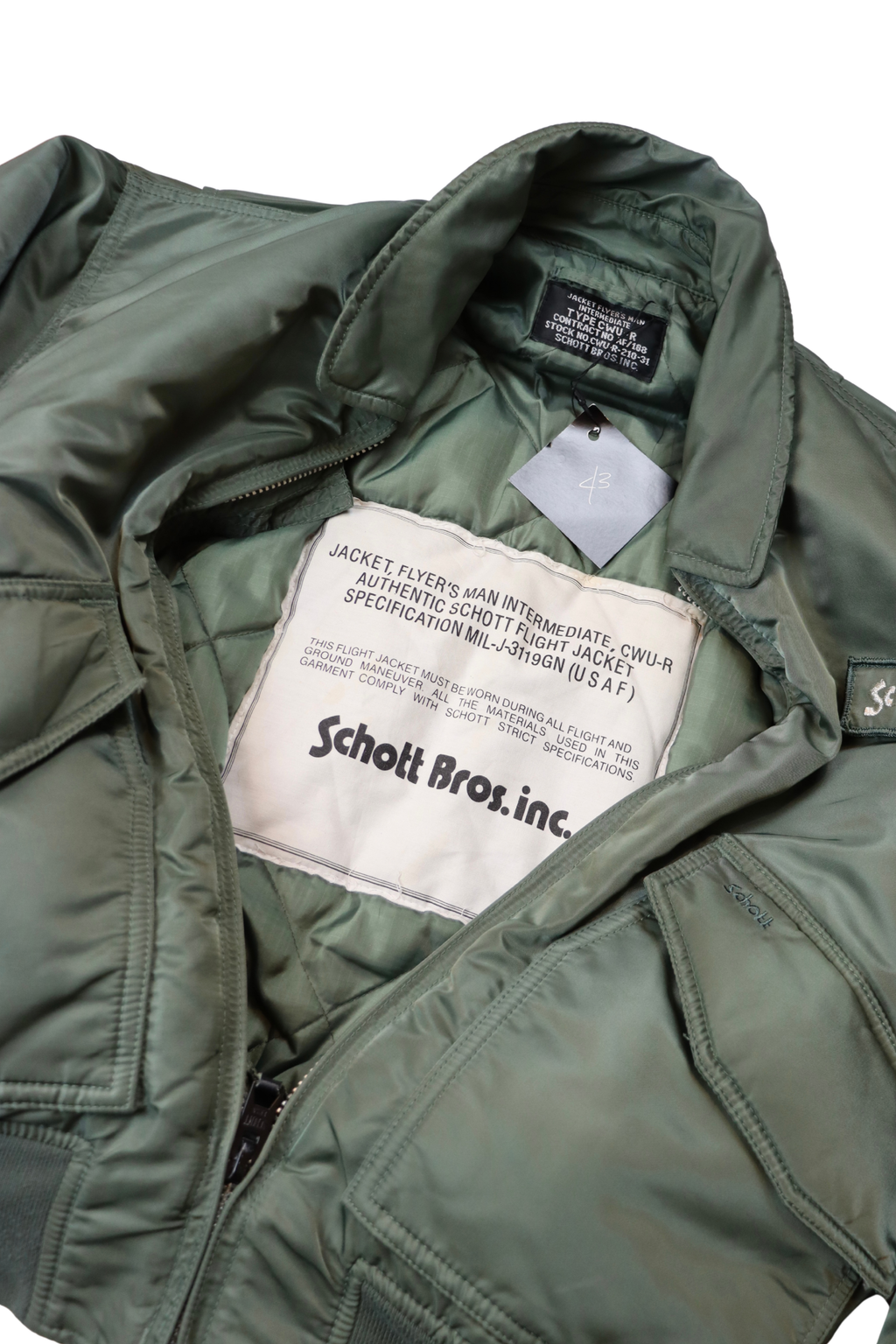 Green Vintage Schott Bomber Jacket