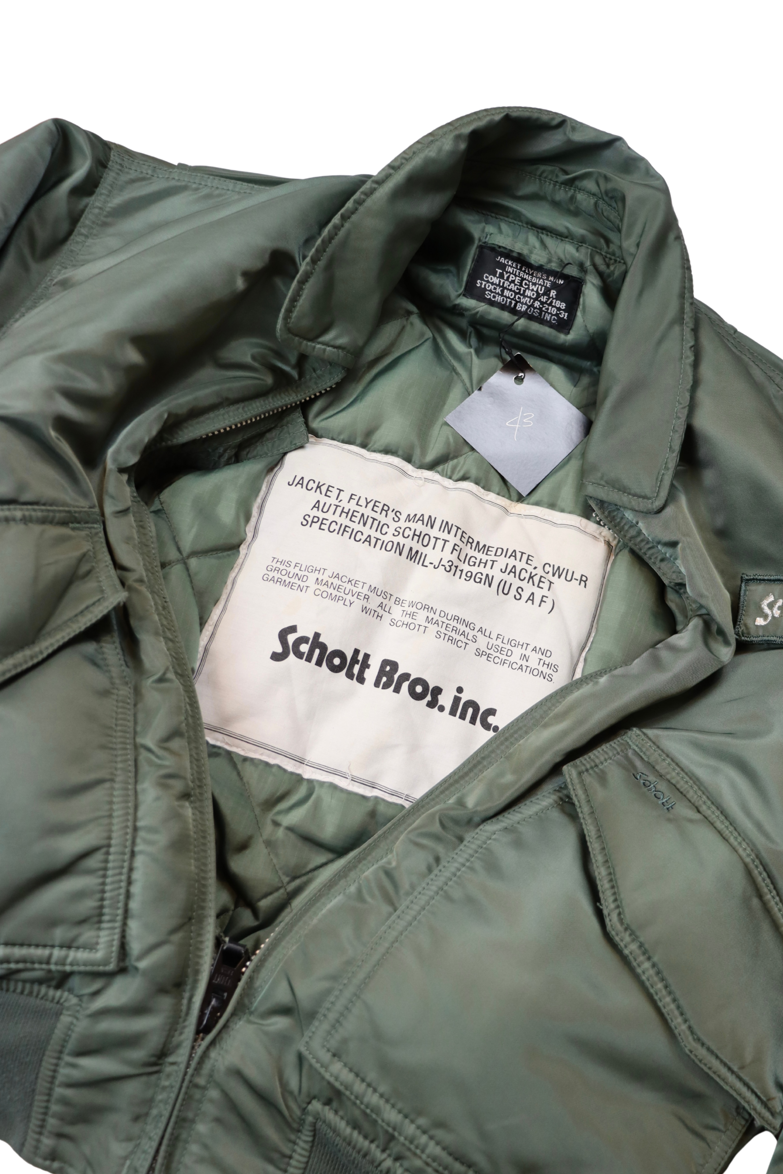 Green Vintage Schott Bomber Jacket
