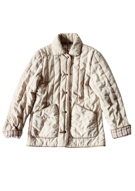 Beige Quilted Jacket