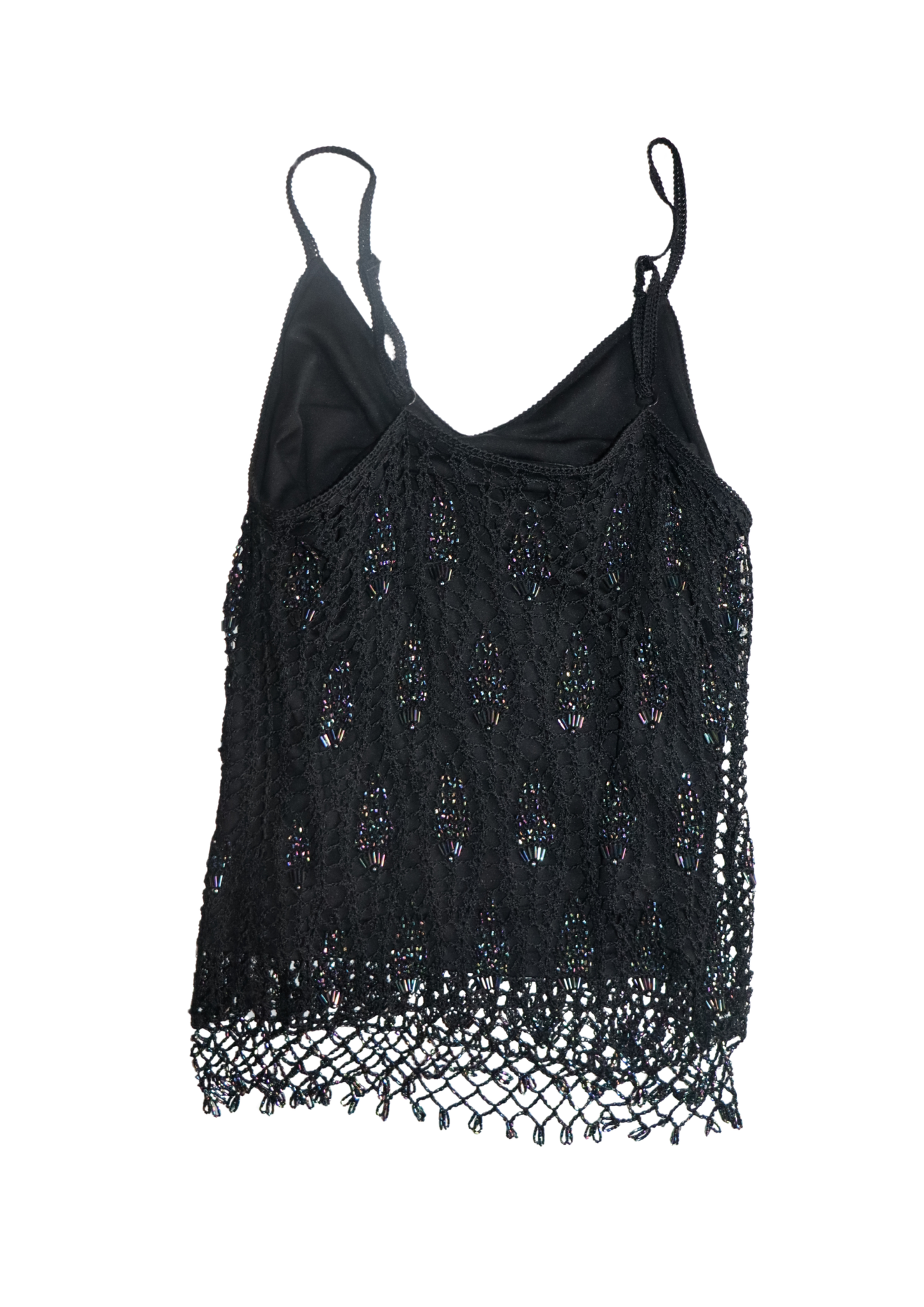 Vintage Beaded Crochet Singlet┃Size S/M