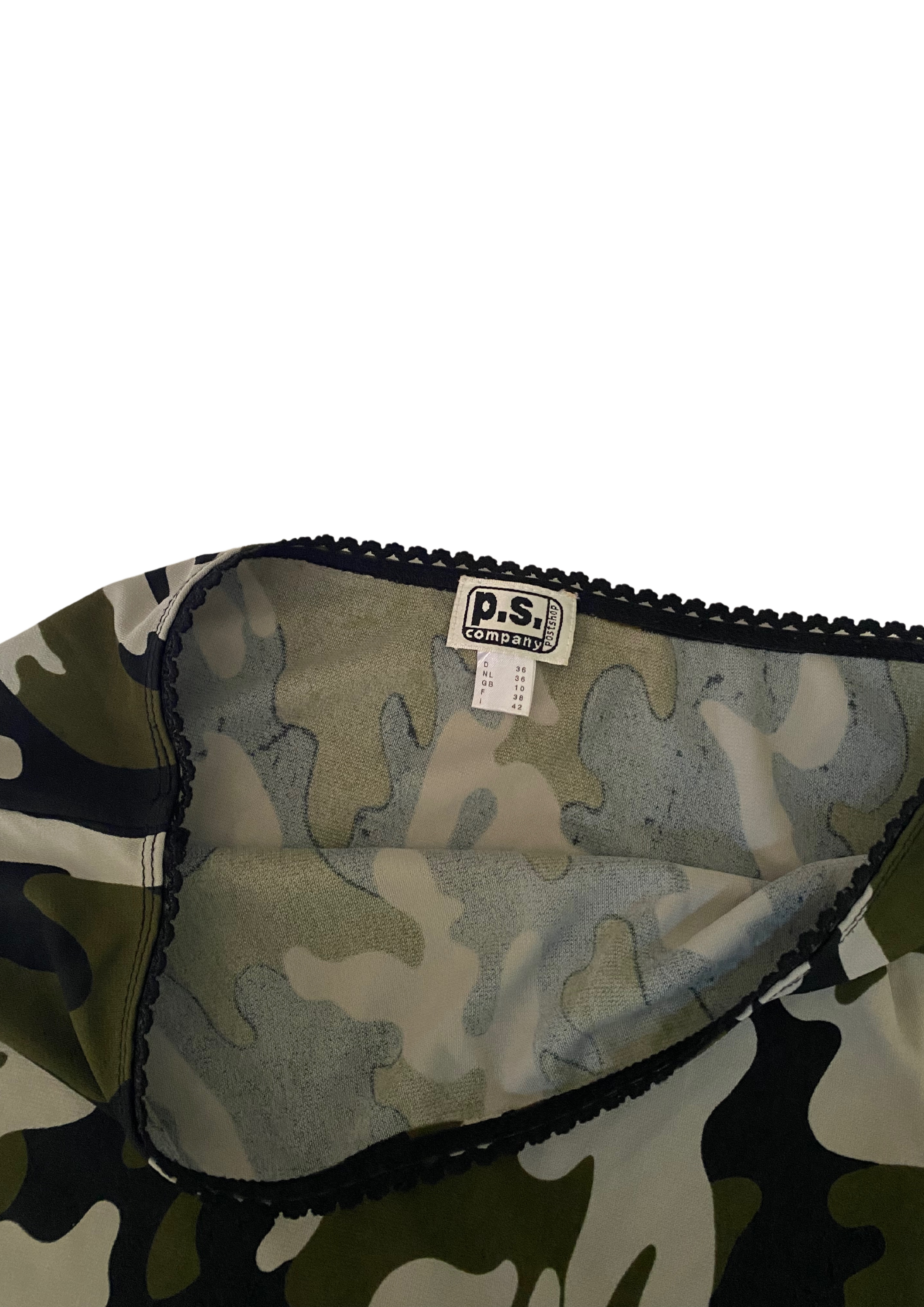 Vintage Camo Midi Skirt | Size 36