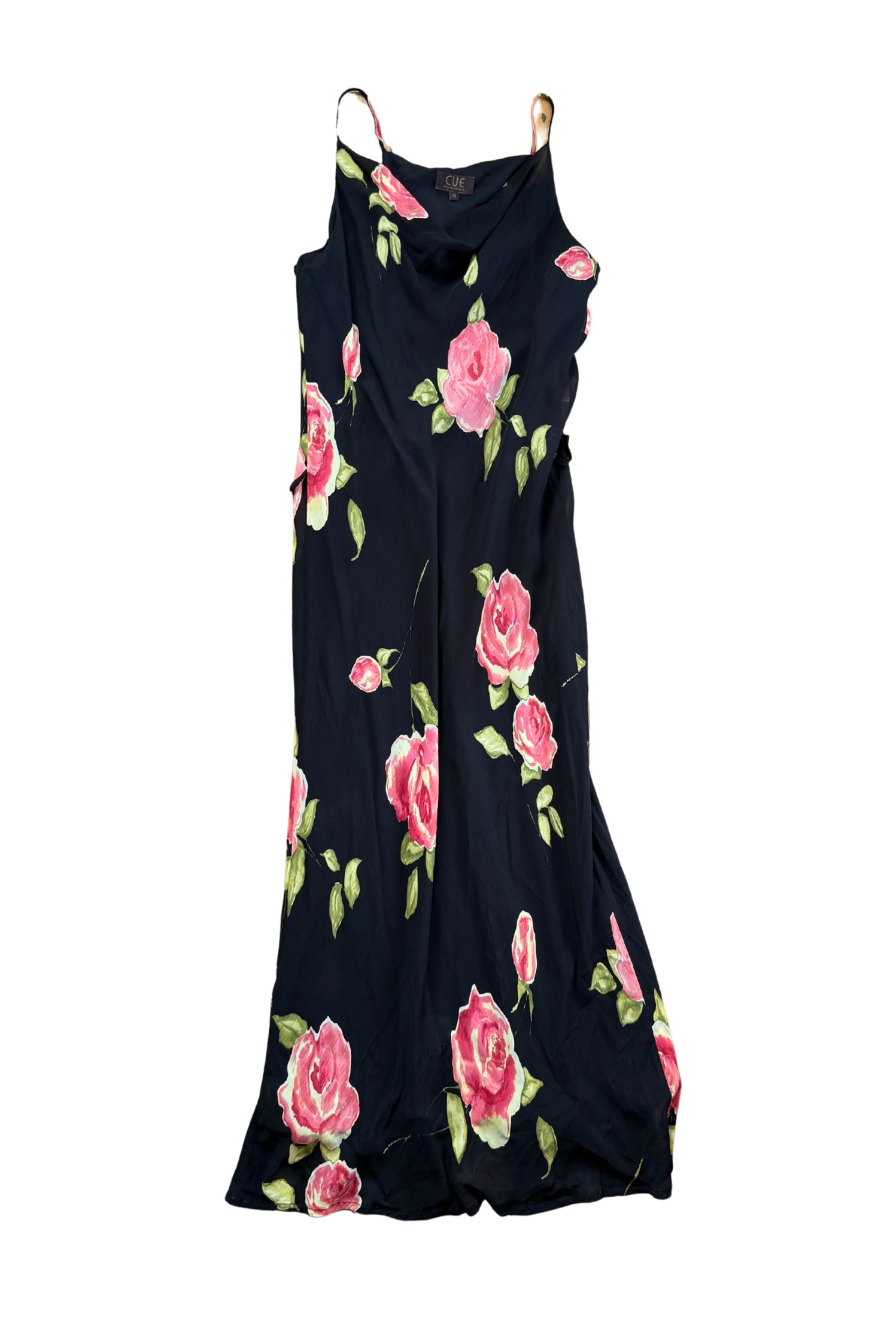 Vintage Cue Rose Maxi Dress┃Size 14