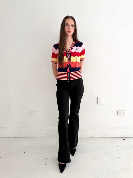 Vintage Black Pagani Lace Up Pants┃Size 8