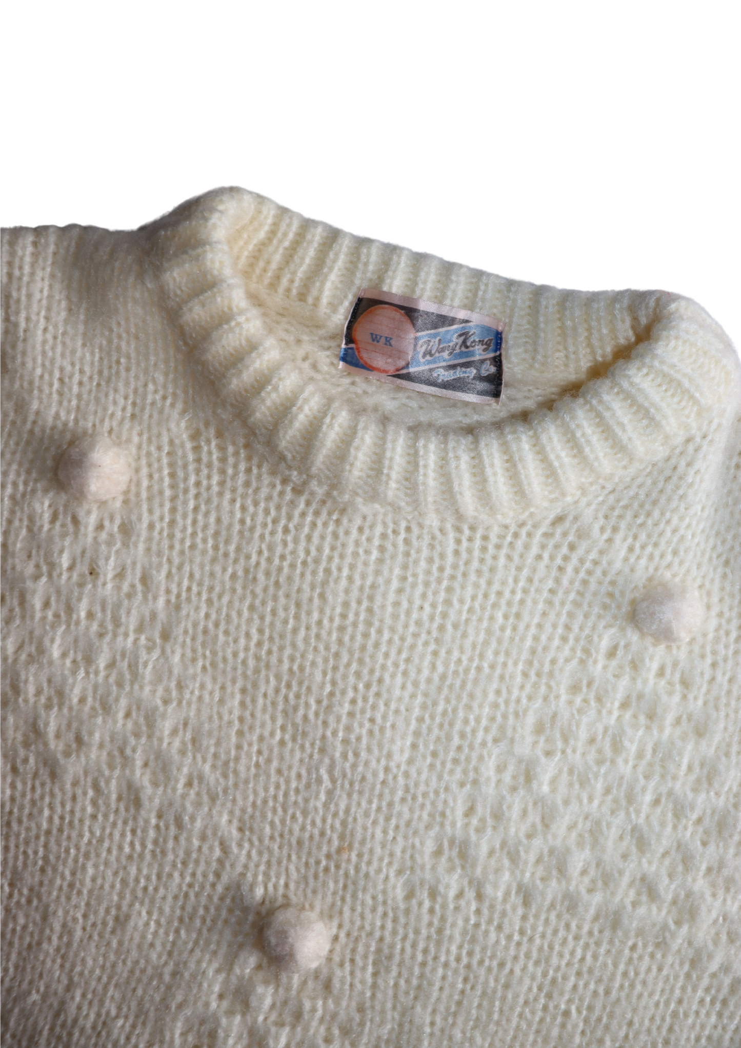 Vintage White Bobble Knit