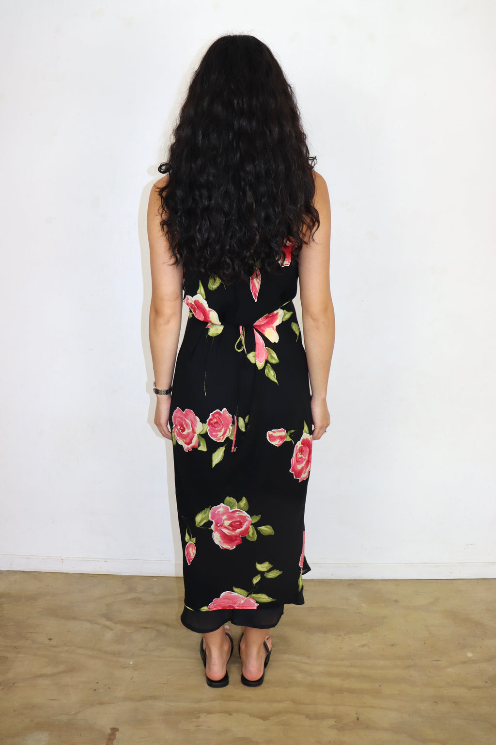 Vintage Cue Rose Maxi Dress┃Size 14