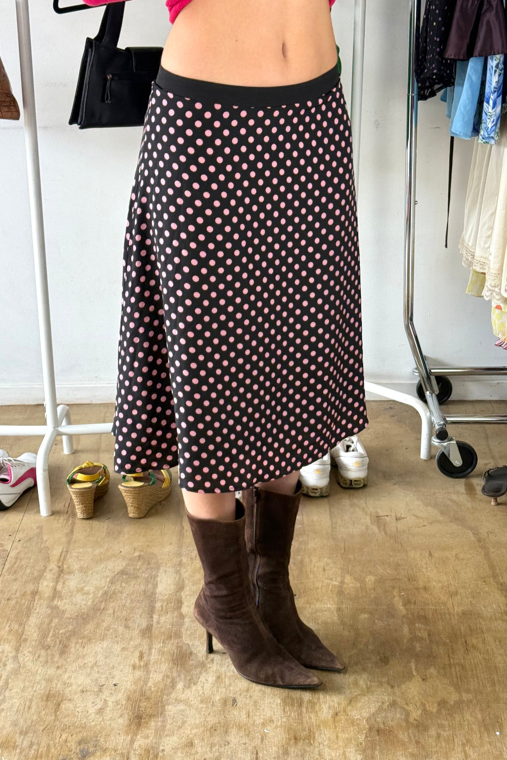 Polka Dot Midi Skirt┃Size 10