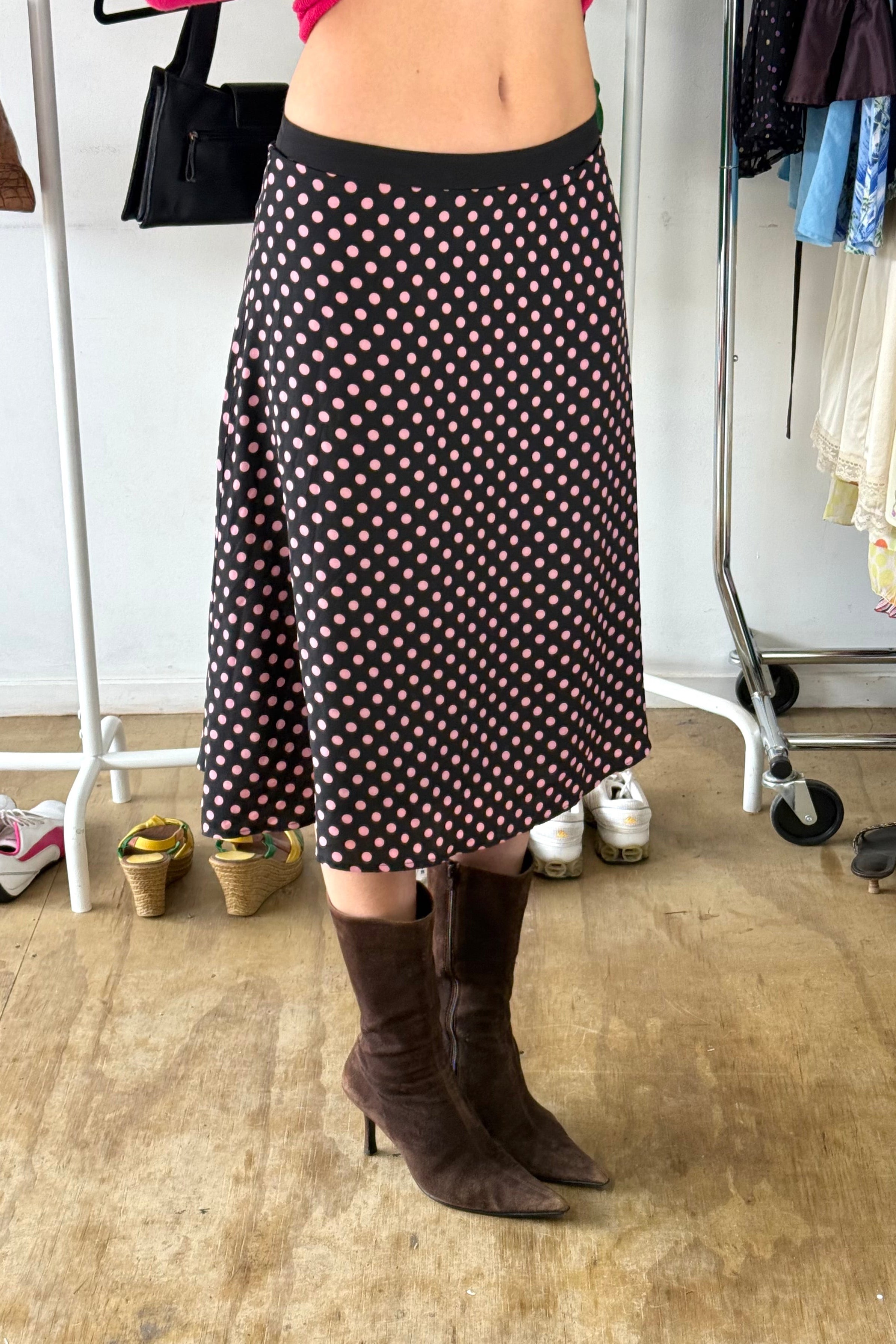 Polka Dot Midi Skirt┃Size 10