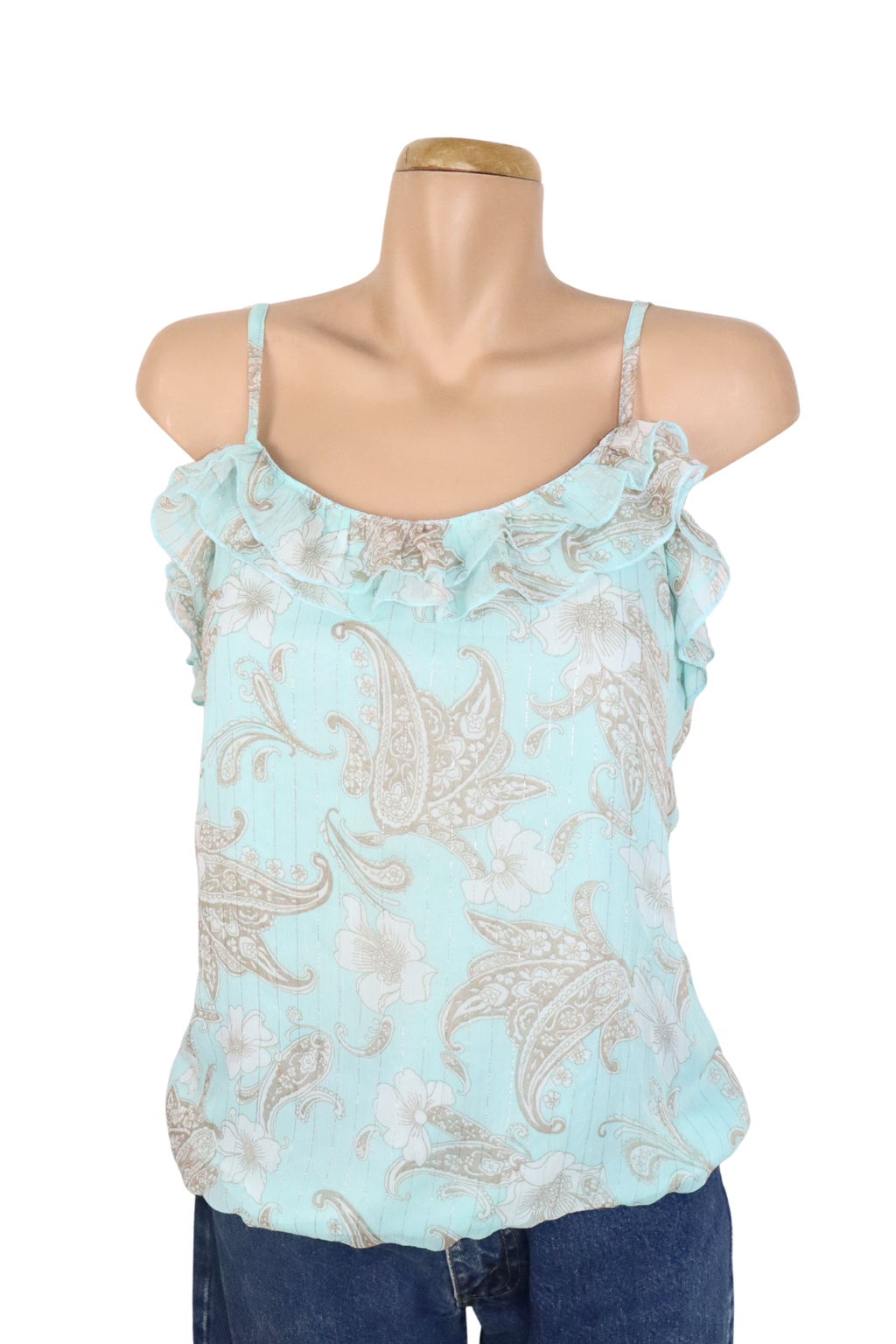 90s Turquoise Paisley Singlet