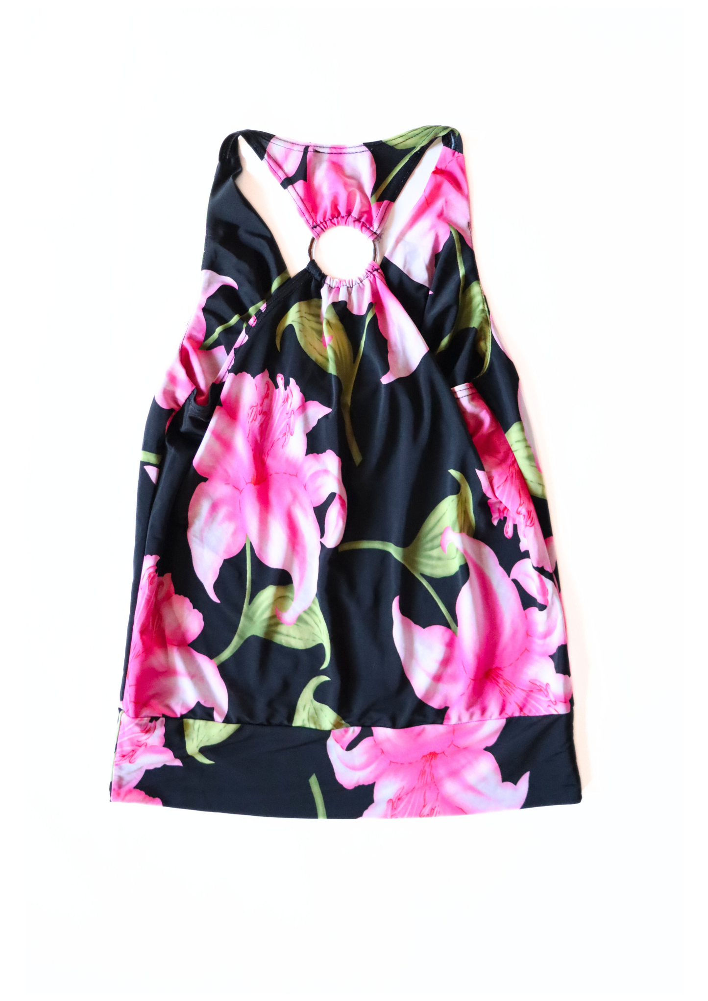 Pink and Black Floral Pagani Top┃Size 12