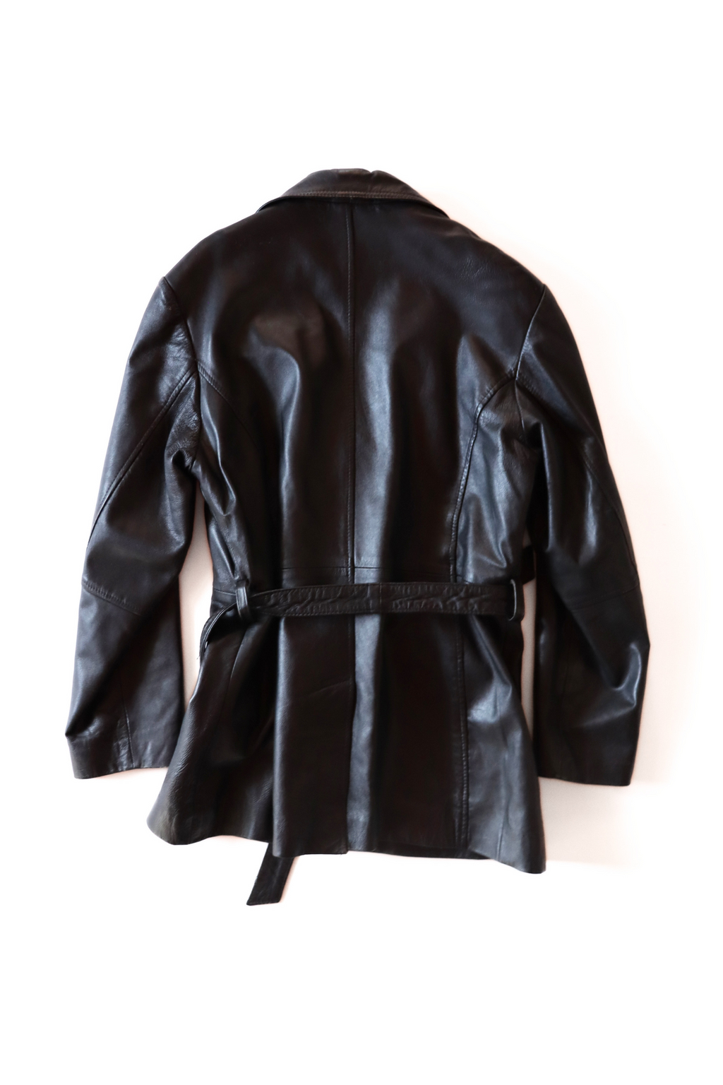 Vintage Belted Leather Jacket