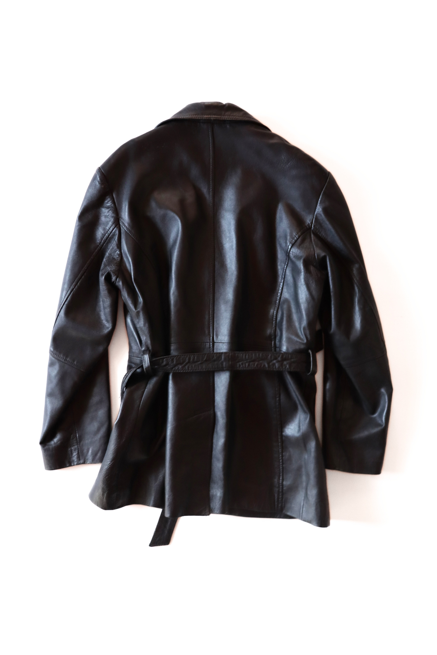 Vintage Belted Leather Jacket