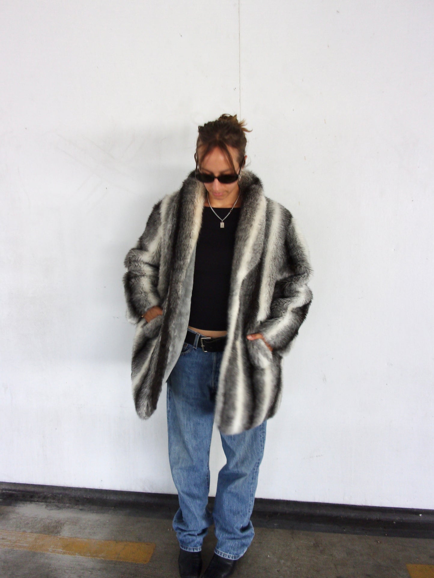 Vintage Faux Fur Jacket┃Size XL