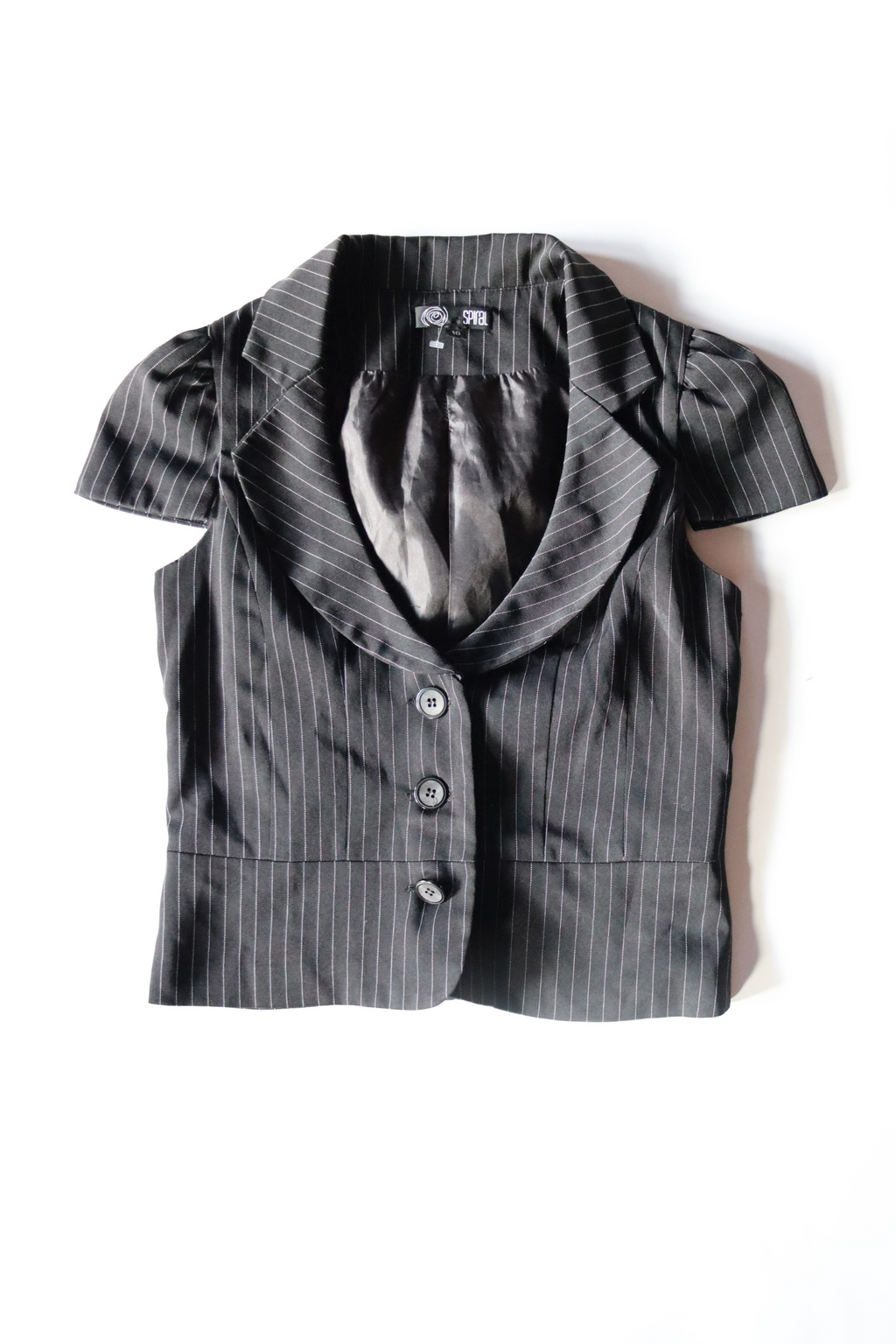 Pinstripe V Neck Top | Size 10