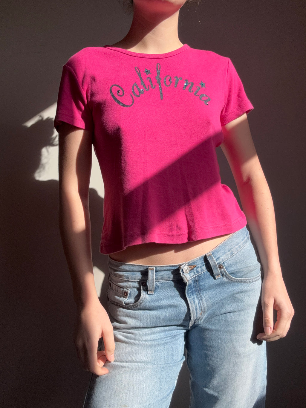 California Pink Baby Tee | Size M