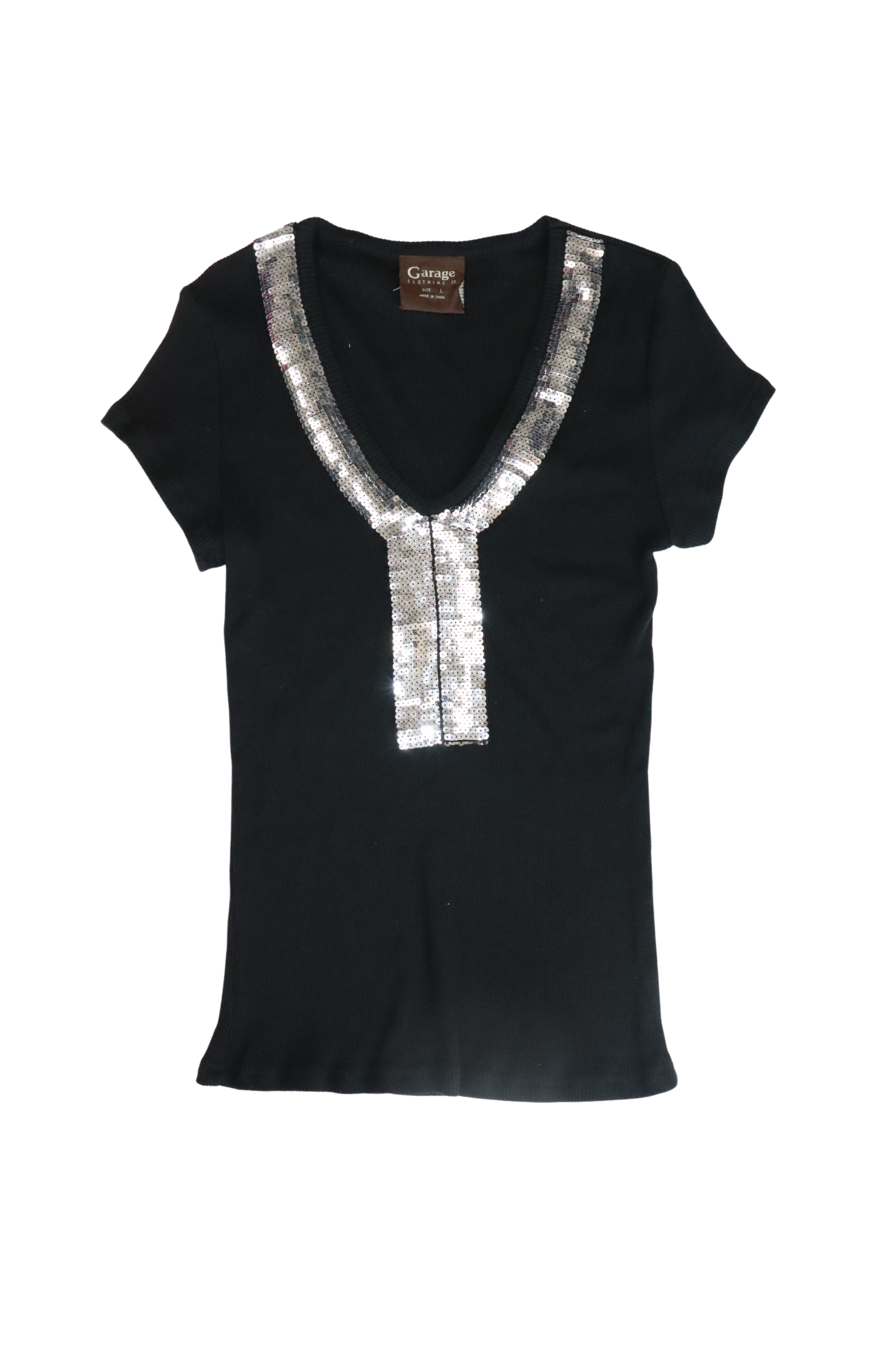 90s Garage Sequin Top┃Size L
