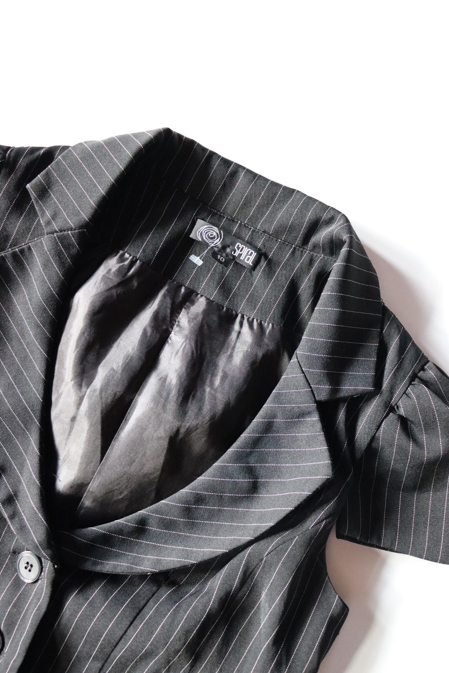 Pinstripe V Neck Top | Size 10