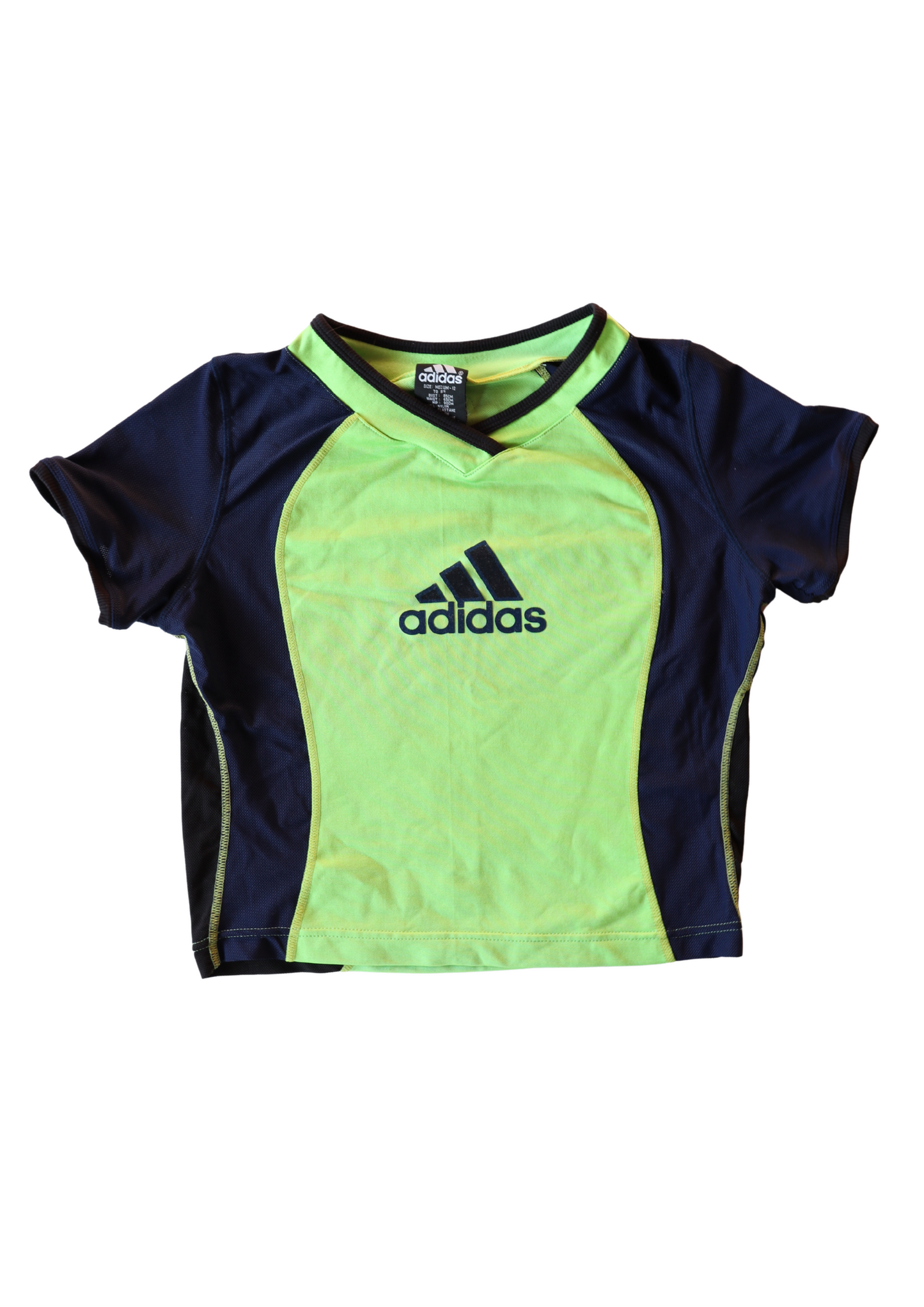 Vintage Green and Navy Adidas Tee┃Size M
