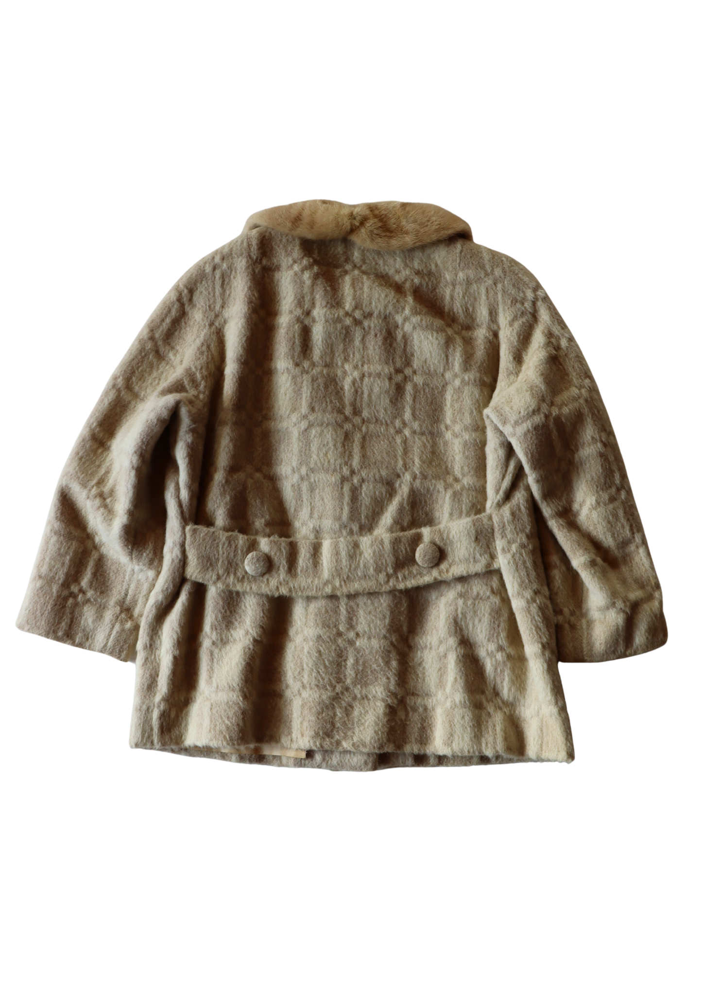 Beige Vintage Wool Coat