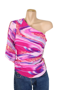 Purple One Shoulder Top