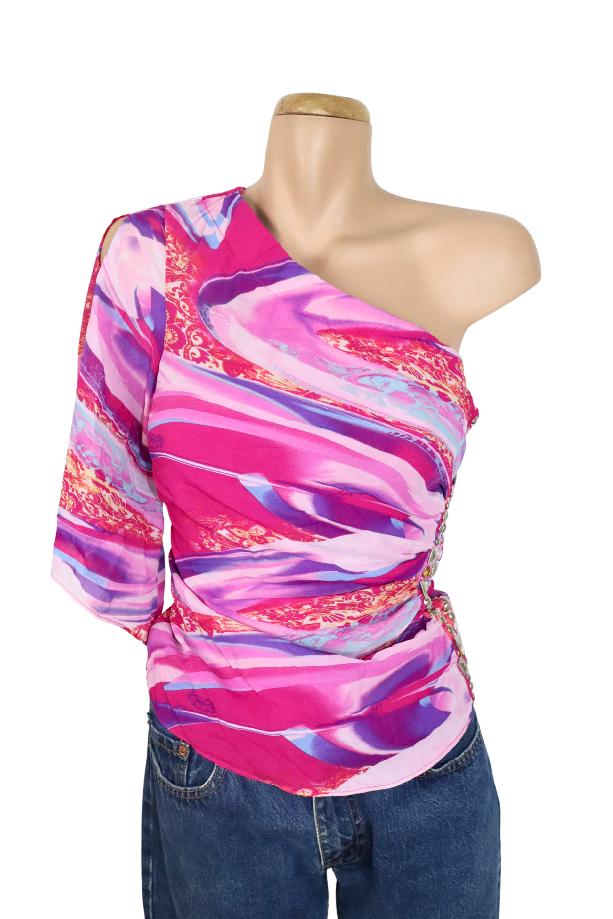 Purple One Shoulder Top