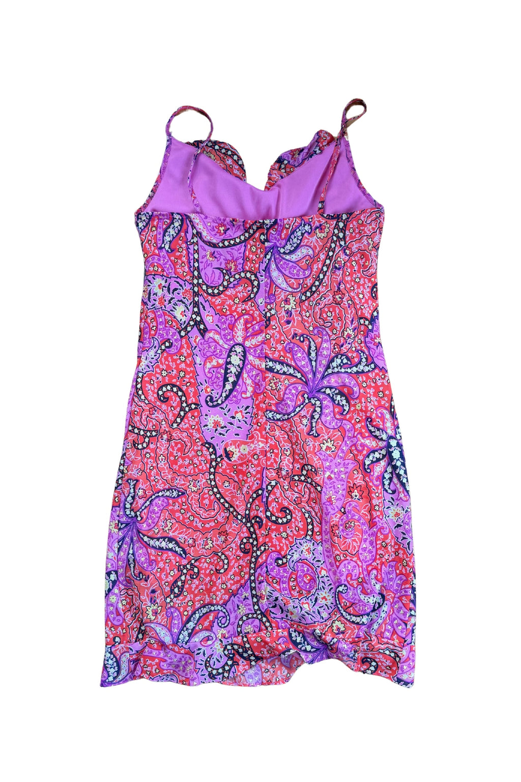 Vintage Paisley Print Slip Dress