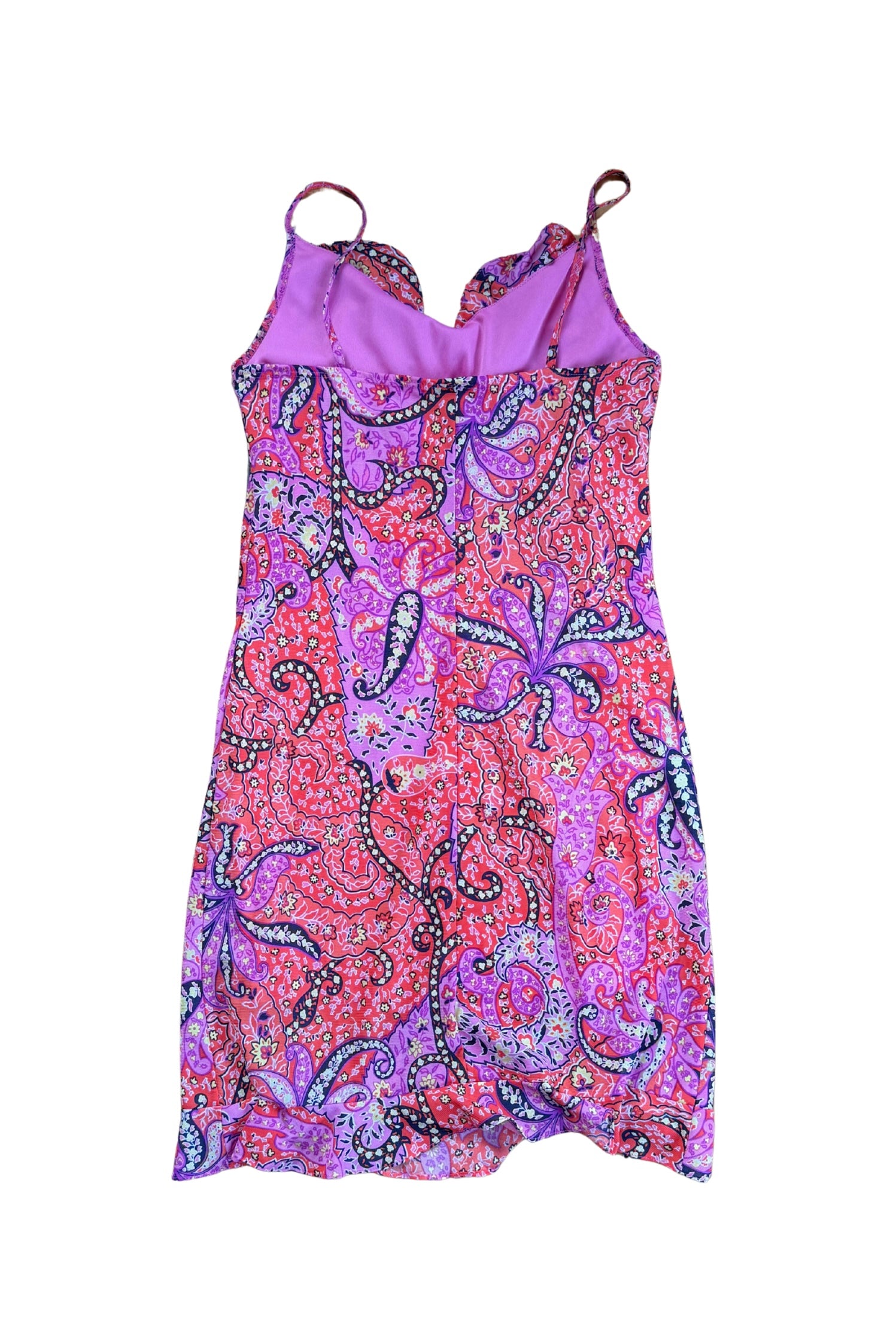 Vintage Paisley Print Slip Dress