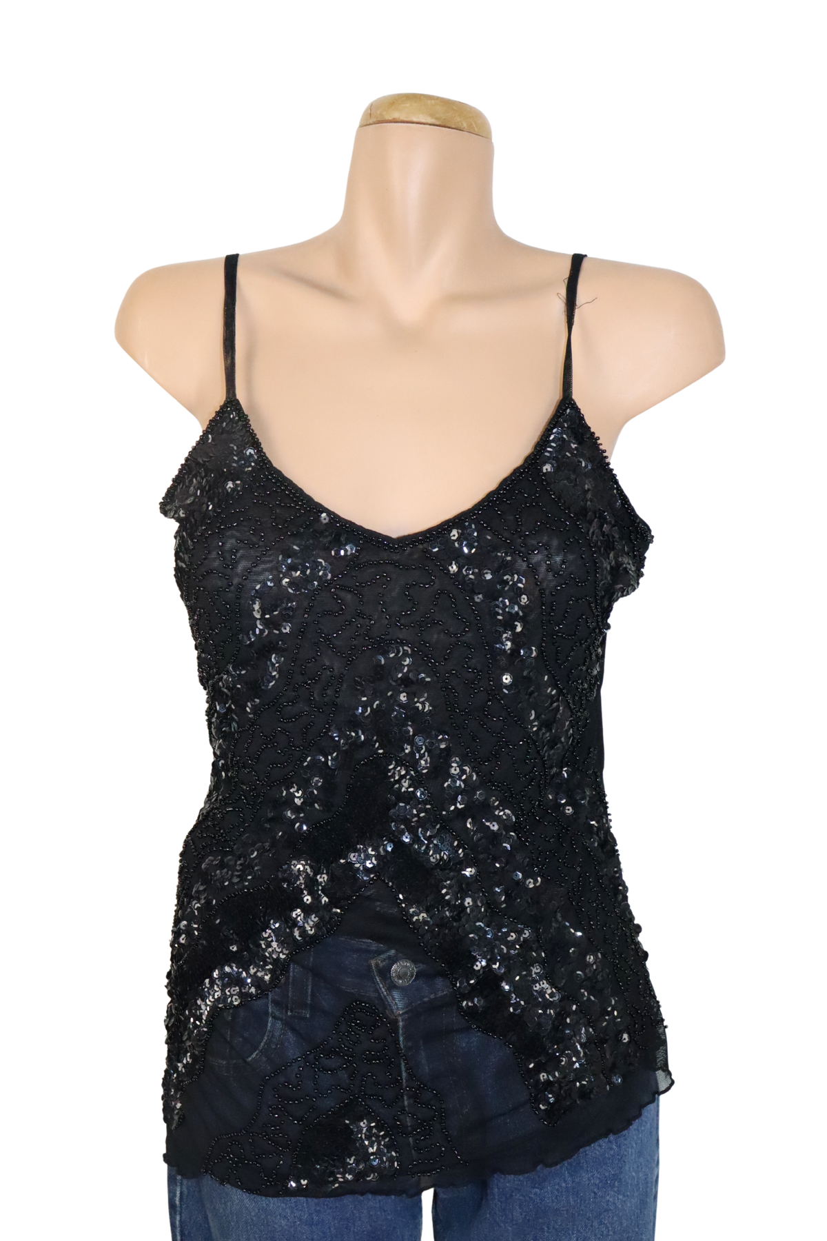 90s Vintage Beaded Singlet