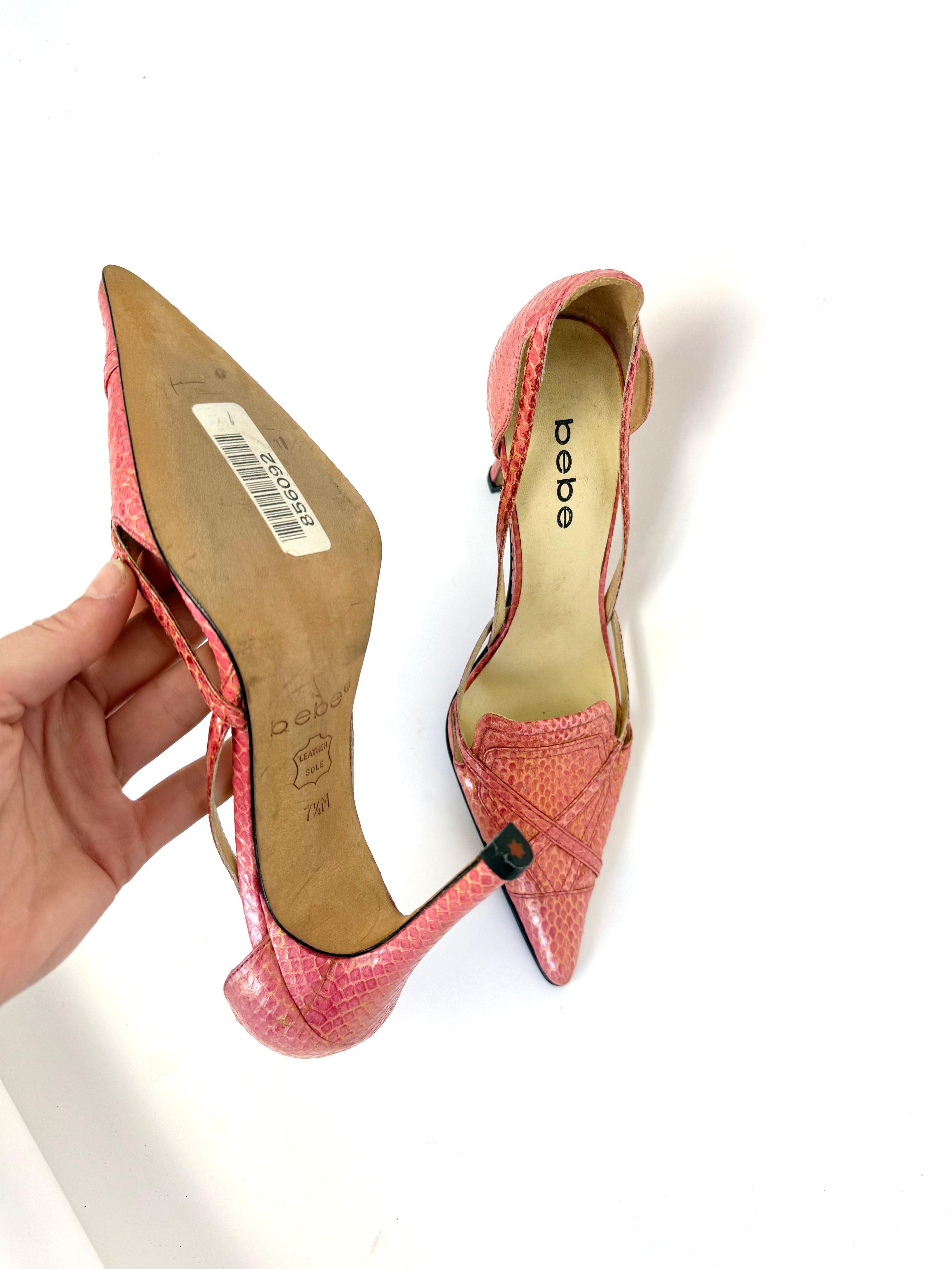 Orange BEBE Heels | Size 7.5