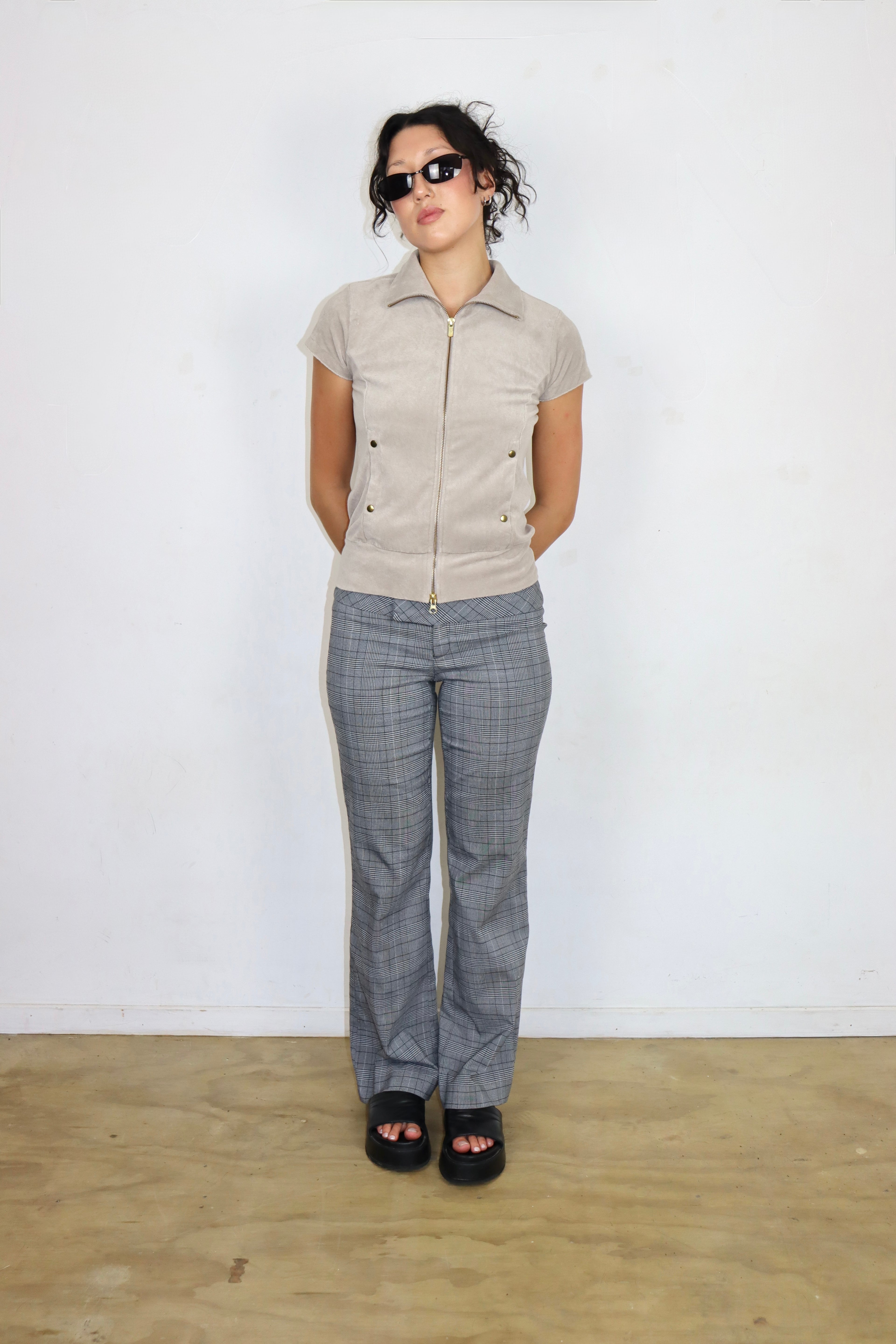 Y2K Plaid Low Rise Dresspants┃Size 8