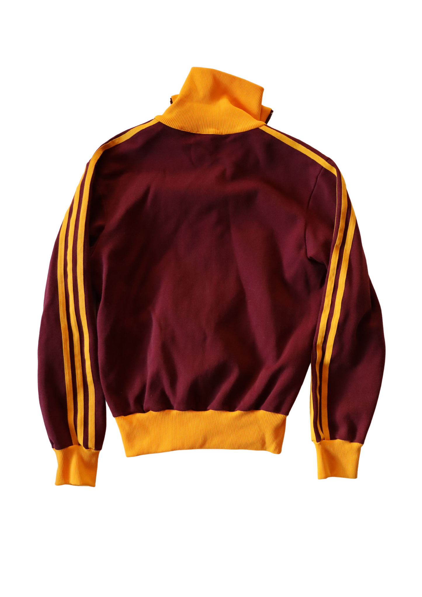 Vintage Maroon and Yellow Adidas Zip-up