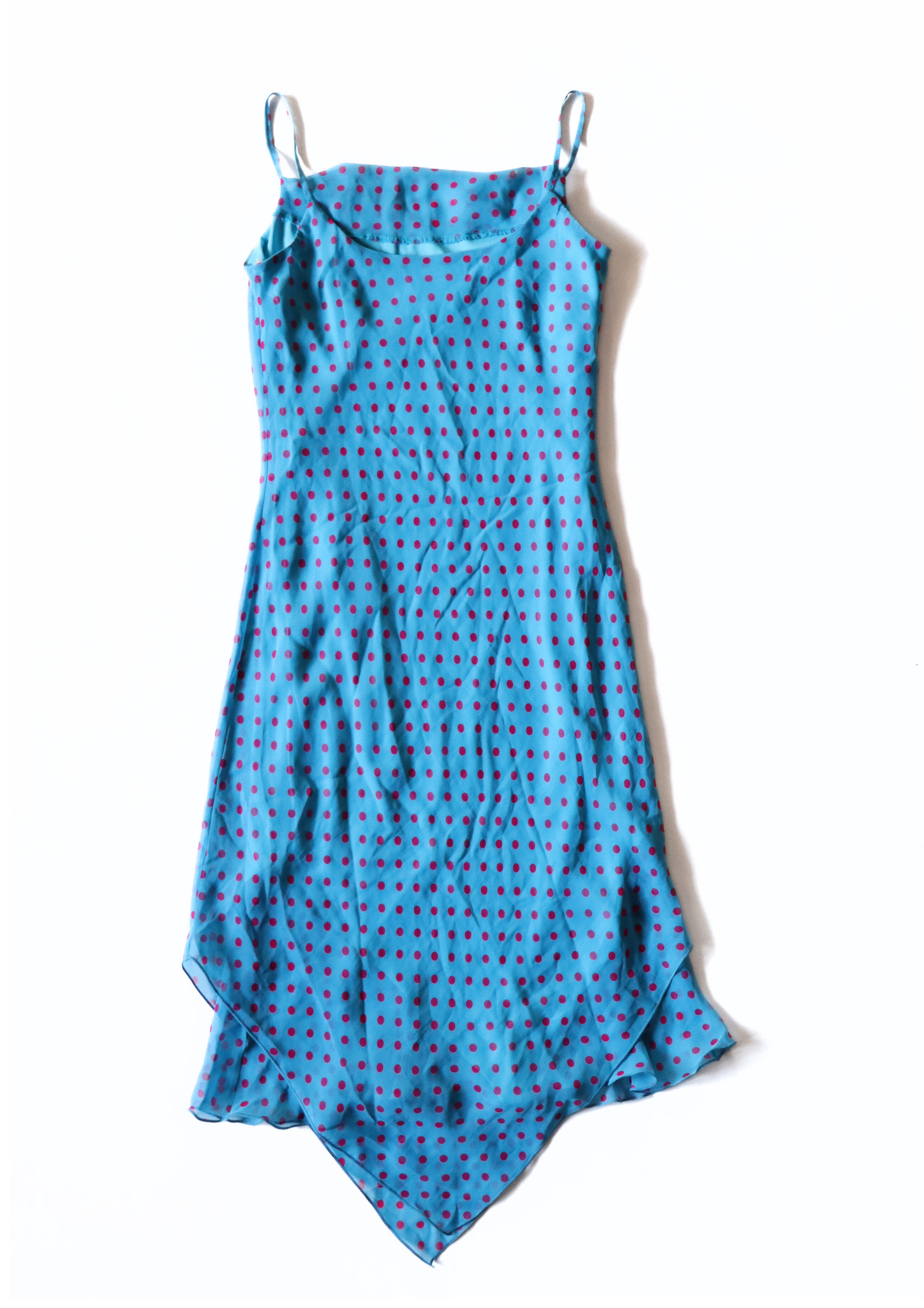 Blue and Purple Polka Dot Dress┃Size 12