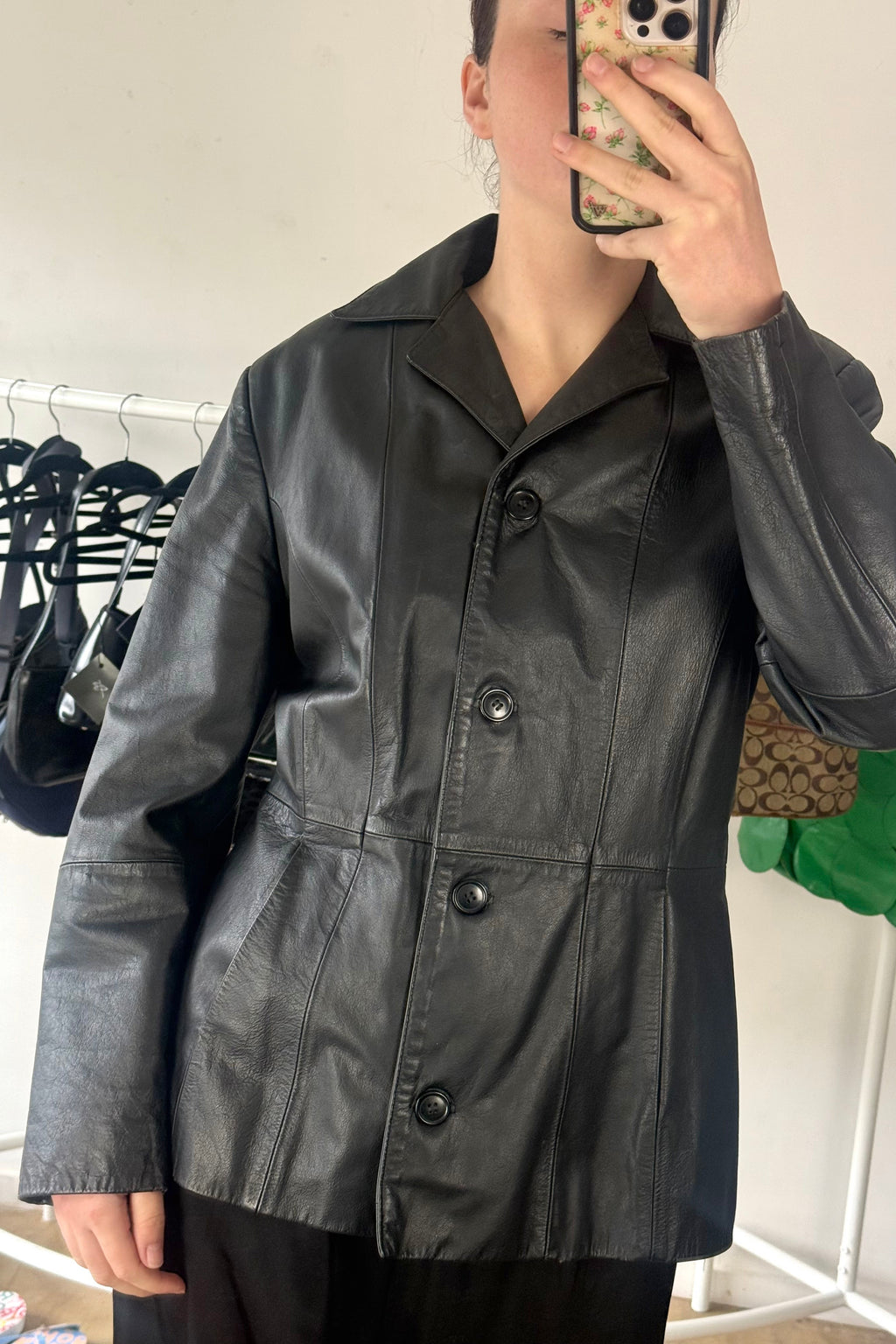 Vintage Leather Blazer