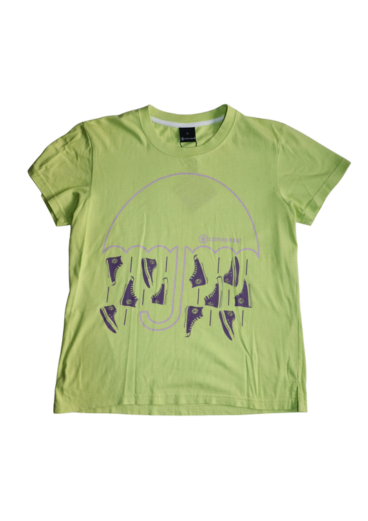 Green Converse Baby Tee | Size M